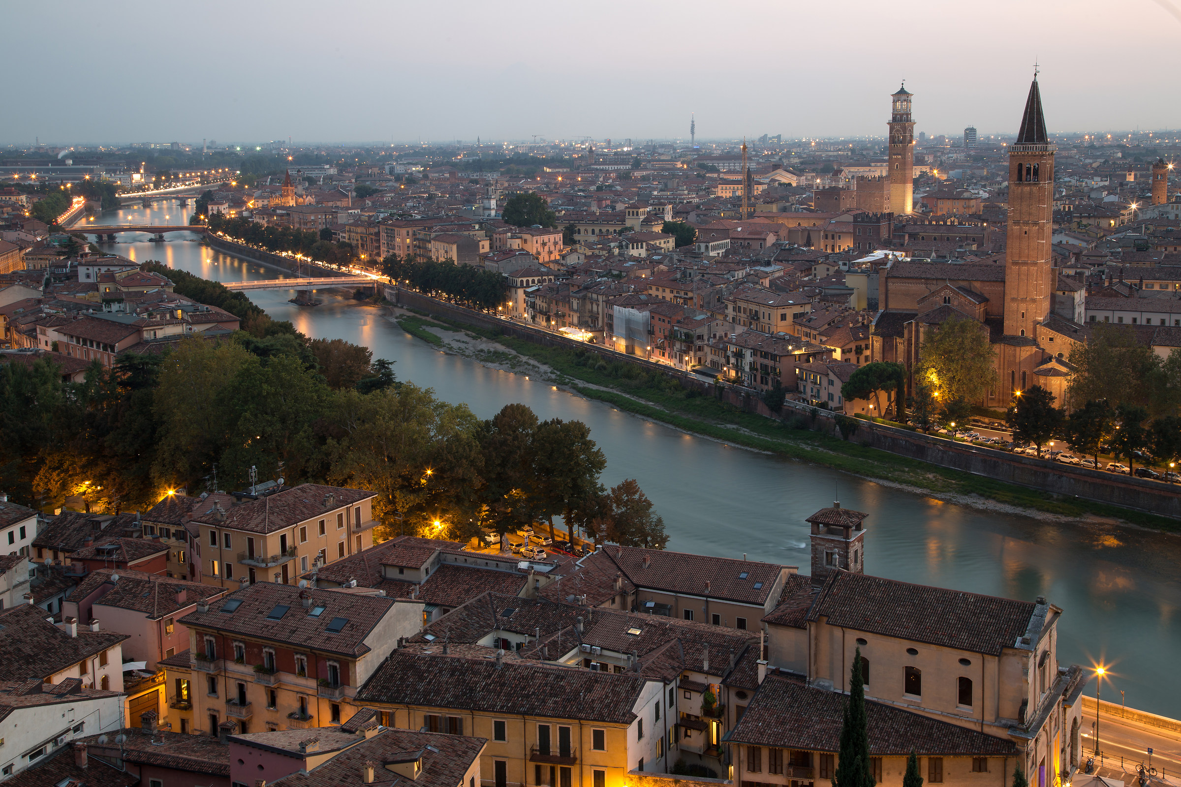 Verona view from Castel San Pietro