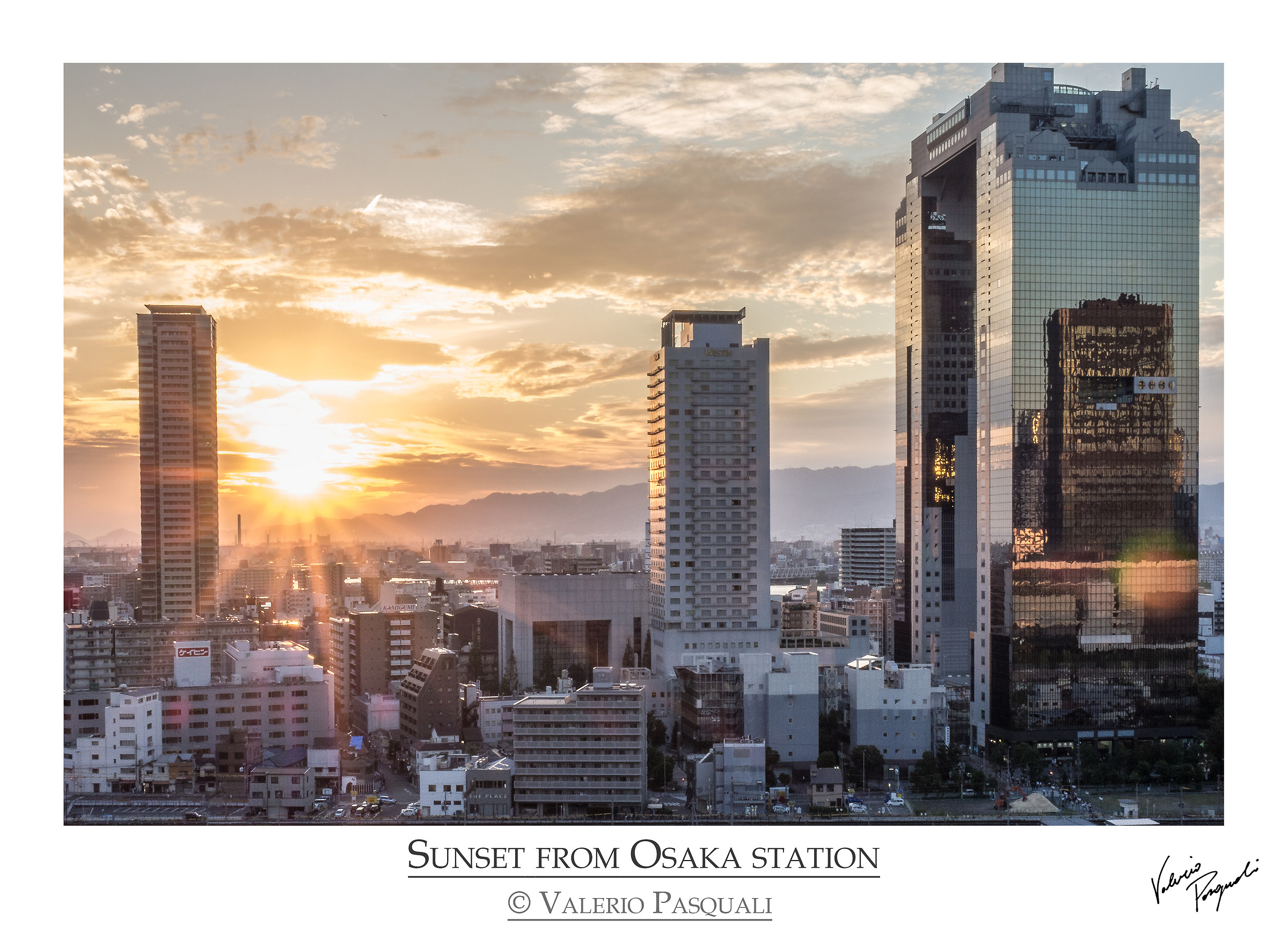 Sunset from Osaka station