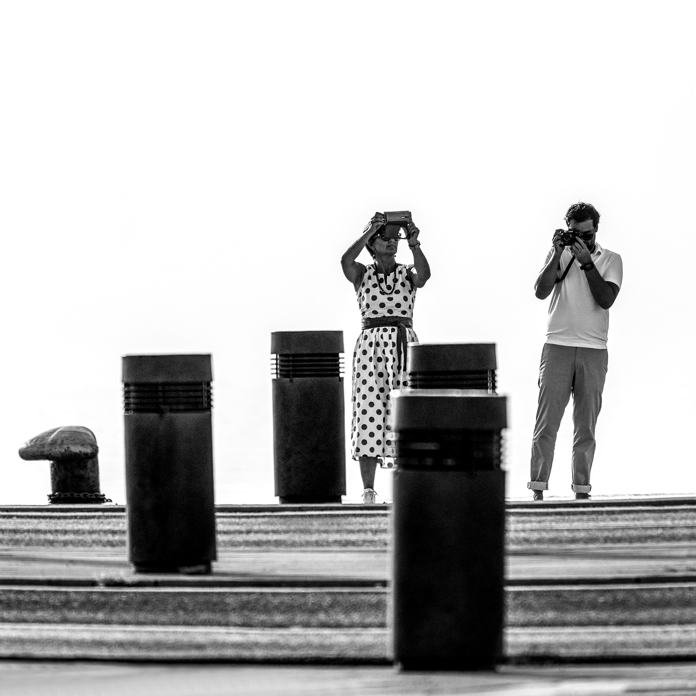 Tourists on the shores