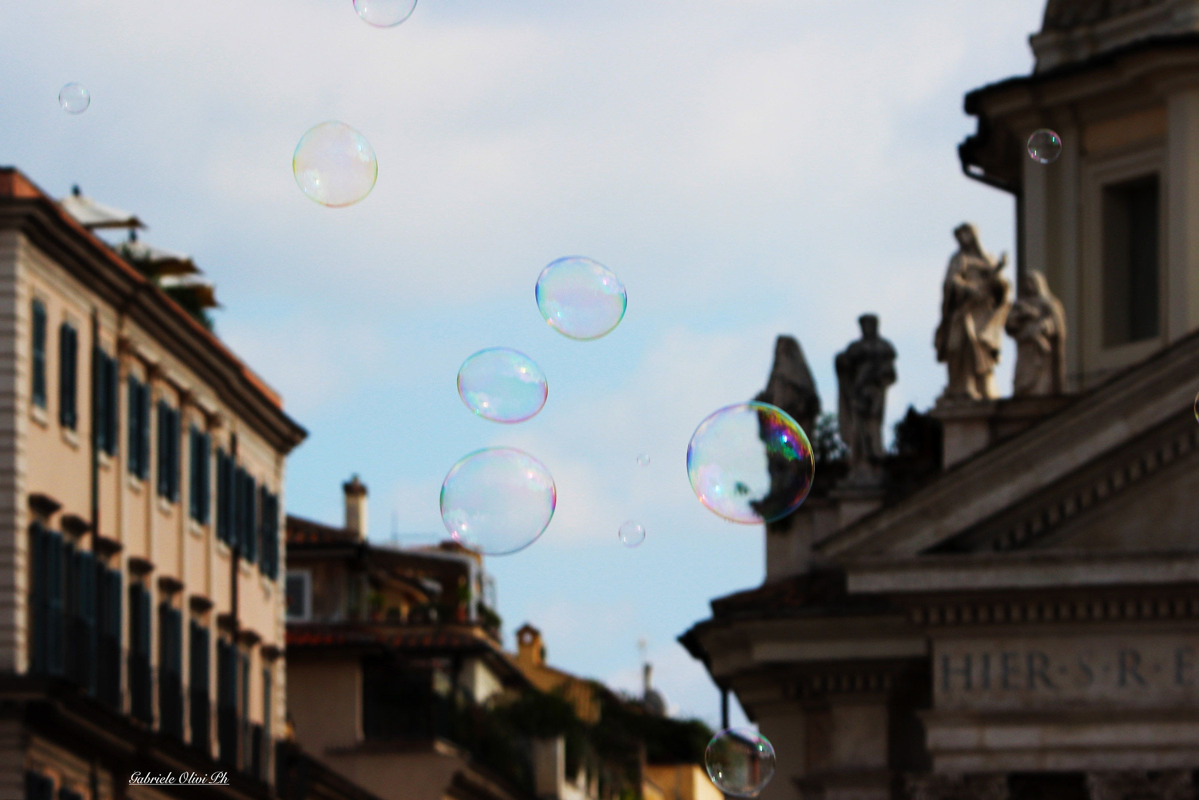 "Bubbles in the air"