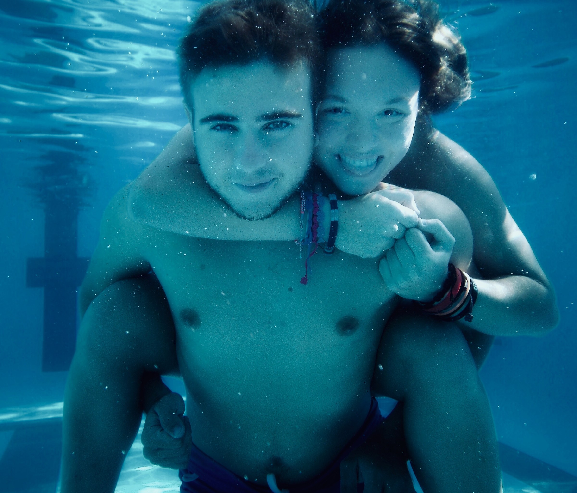 Vera and the underwater buddy.