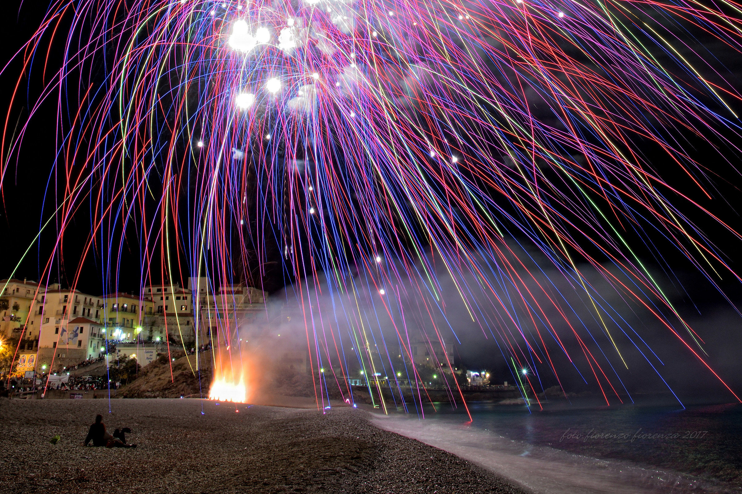 Rain of colors on diamond