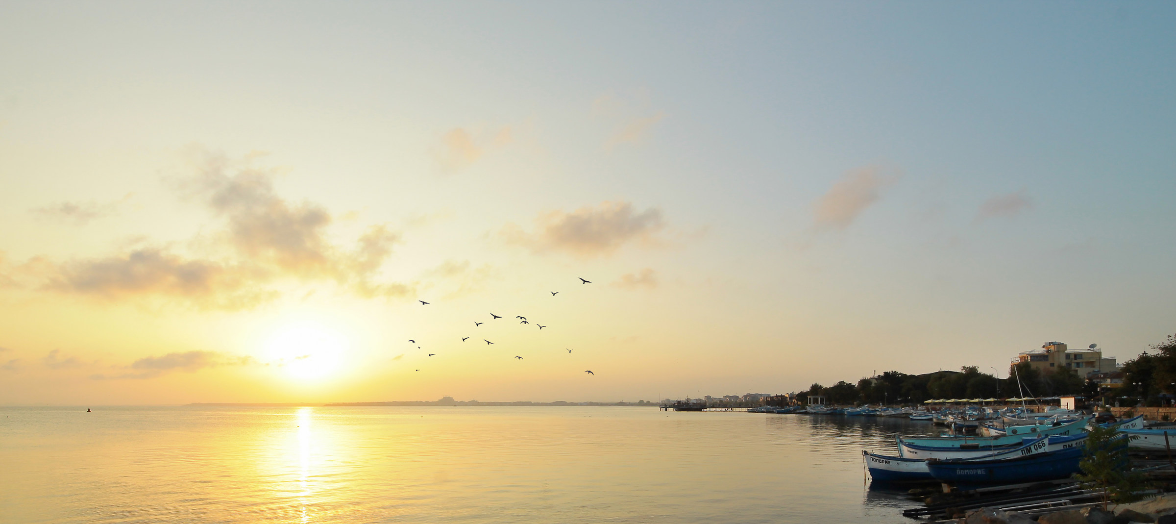 Tramonto a Pomorie, Bulgaria