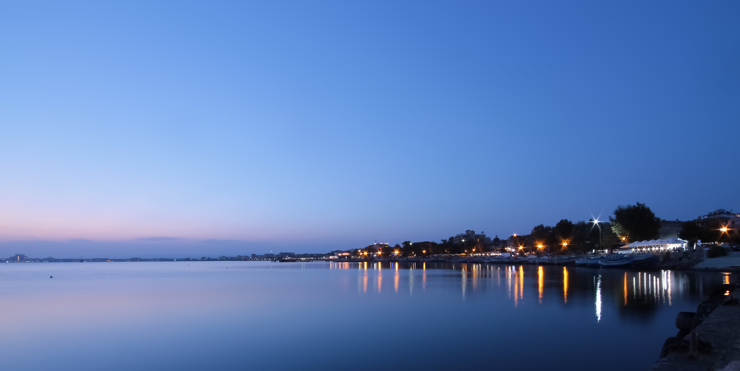 Ultime sfumature del giorno a Pomorie, Bulgaria
