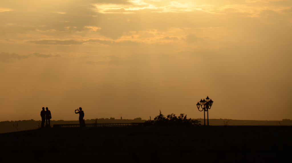 Sunset silhouette in Malta