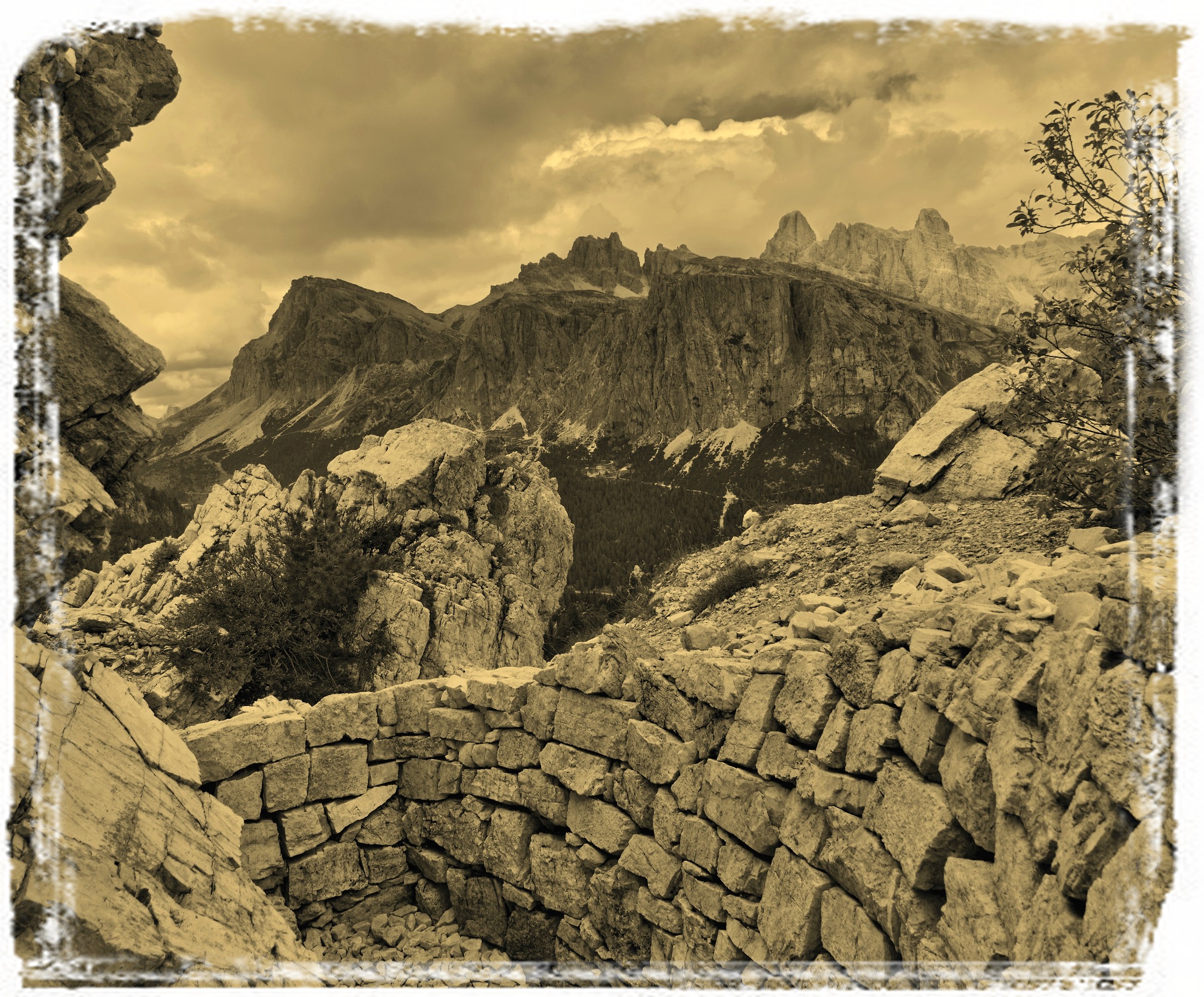 Italian trench of the Great War