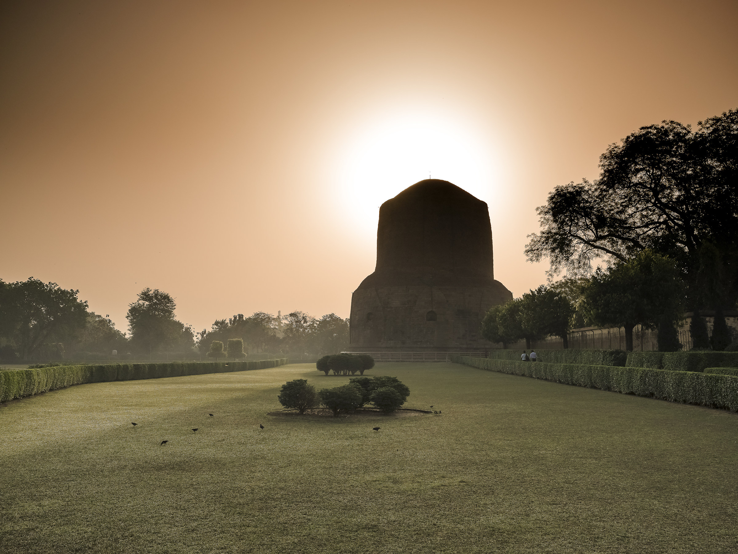 sarnat vista sul grande stupa - india-