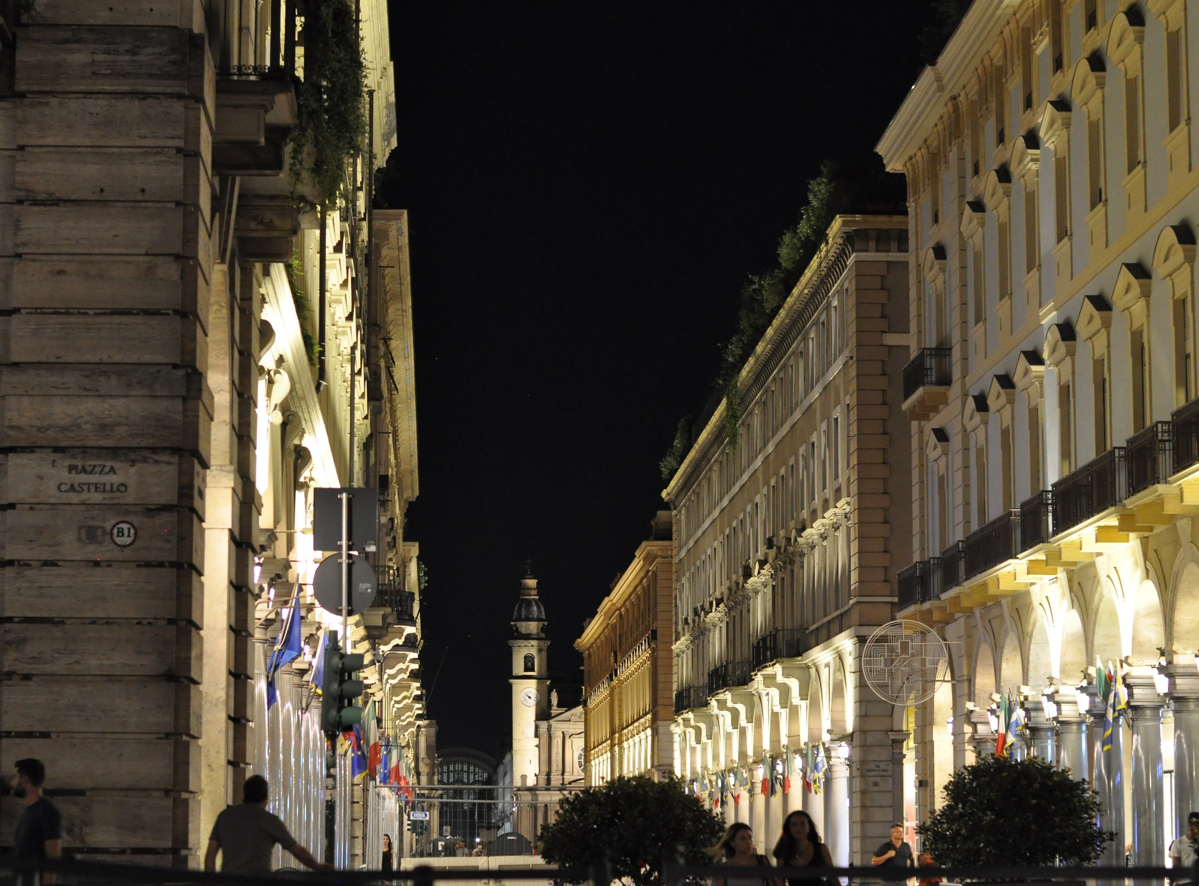 Turin by Night Square Castle