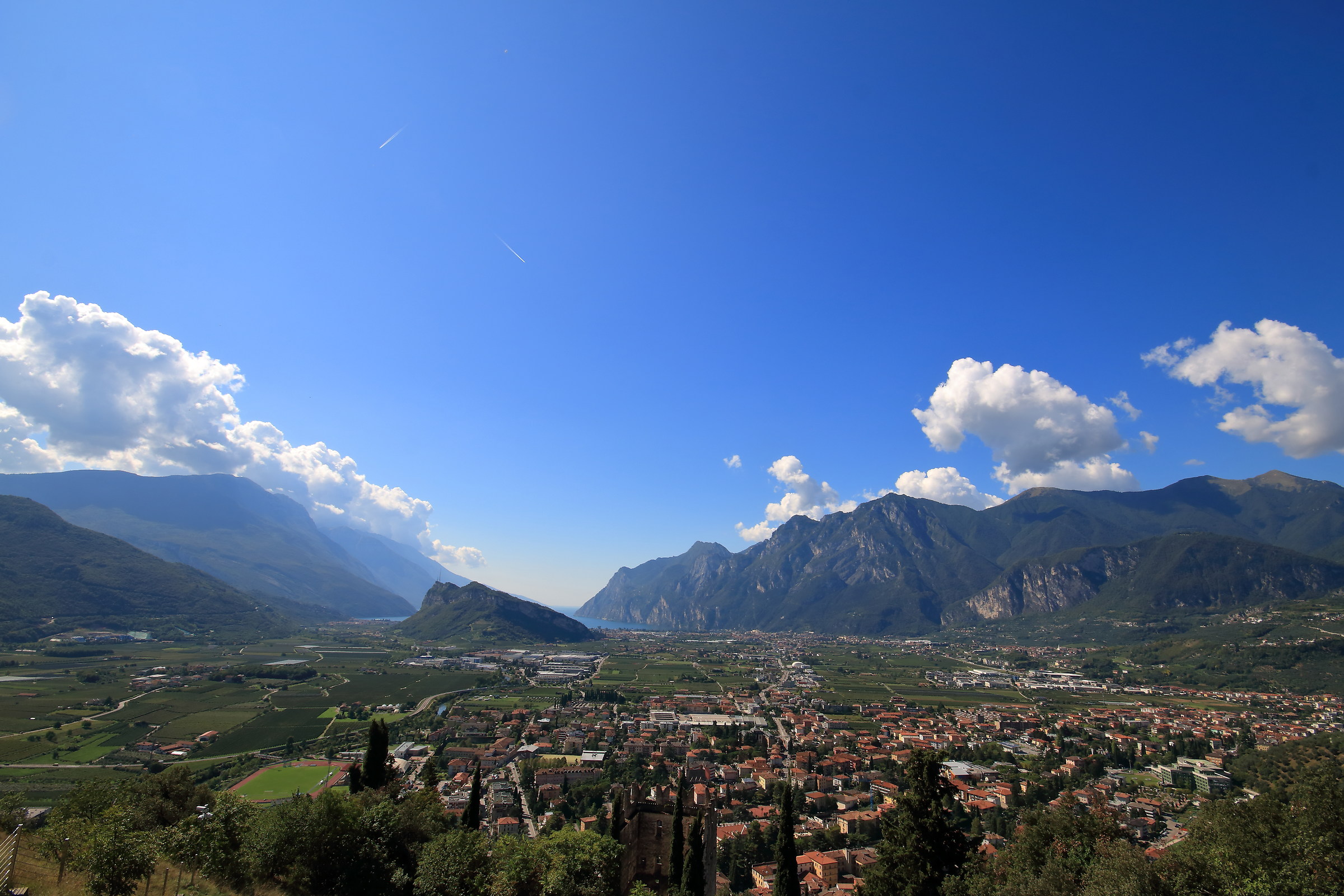 Panorama from the castle of Arco