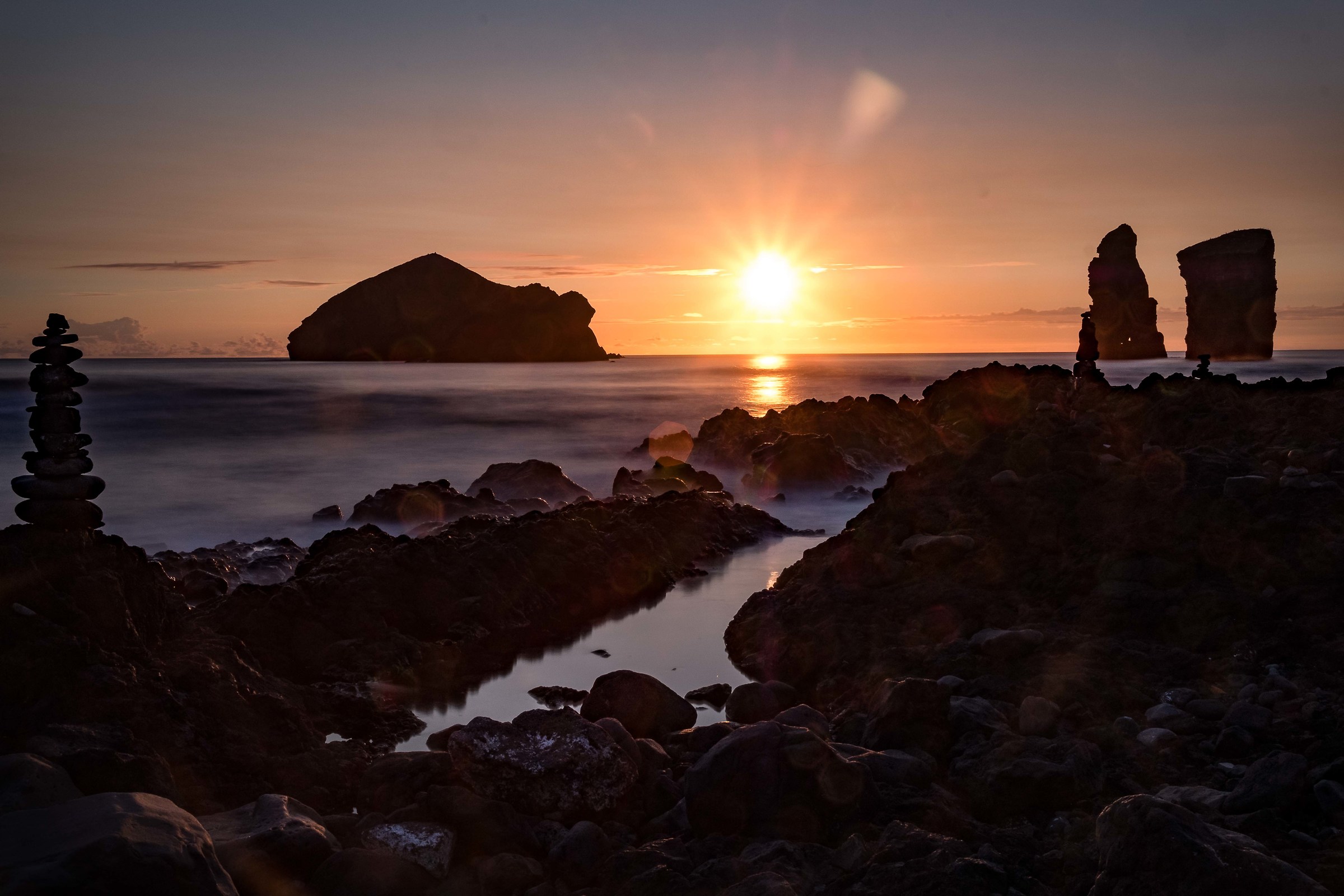 Tramonto a Mosteiros Beach