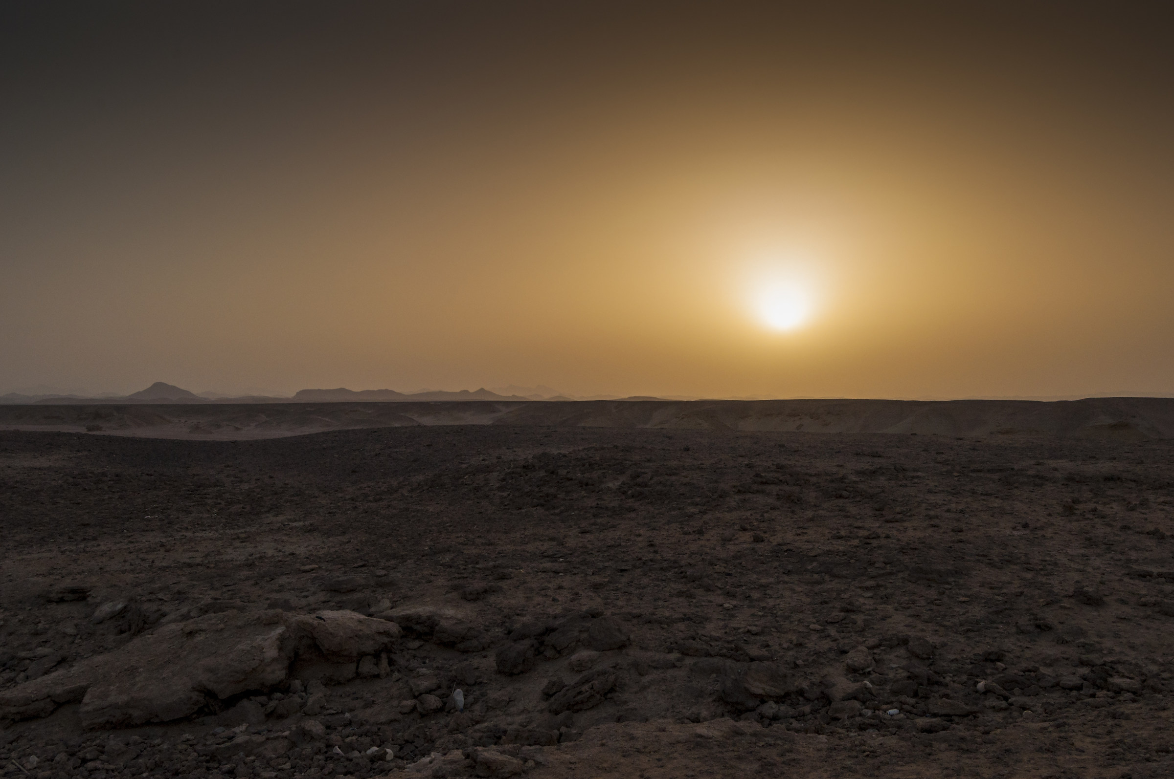 Tramonto nel deserto
