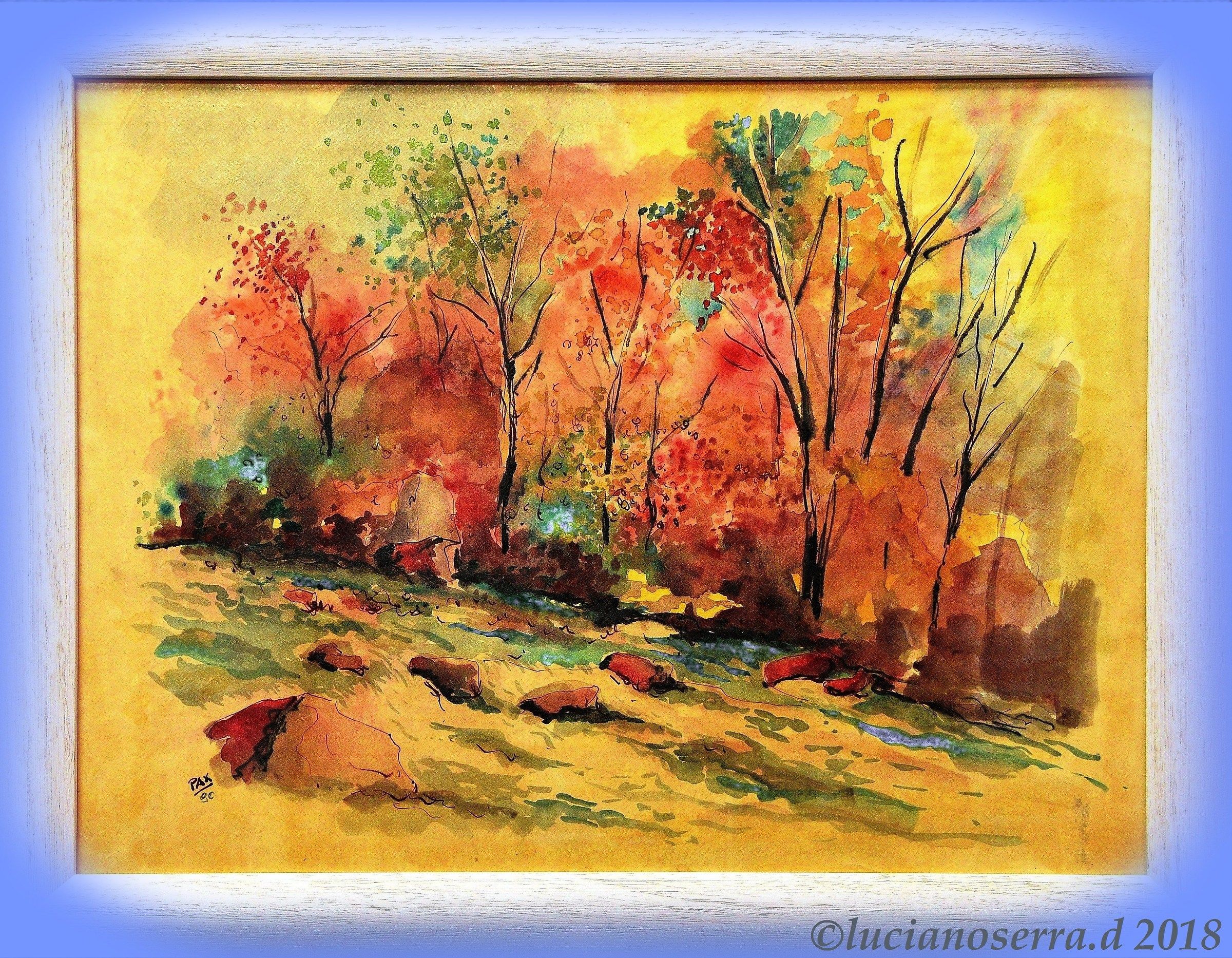 L'Arno in autunno - 1990