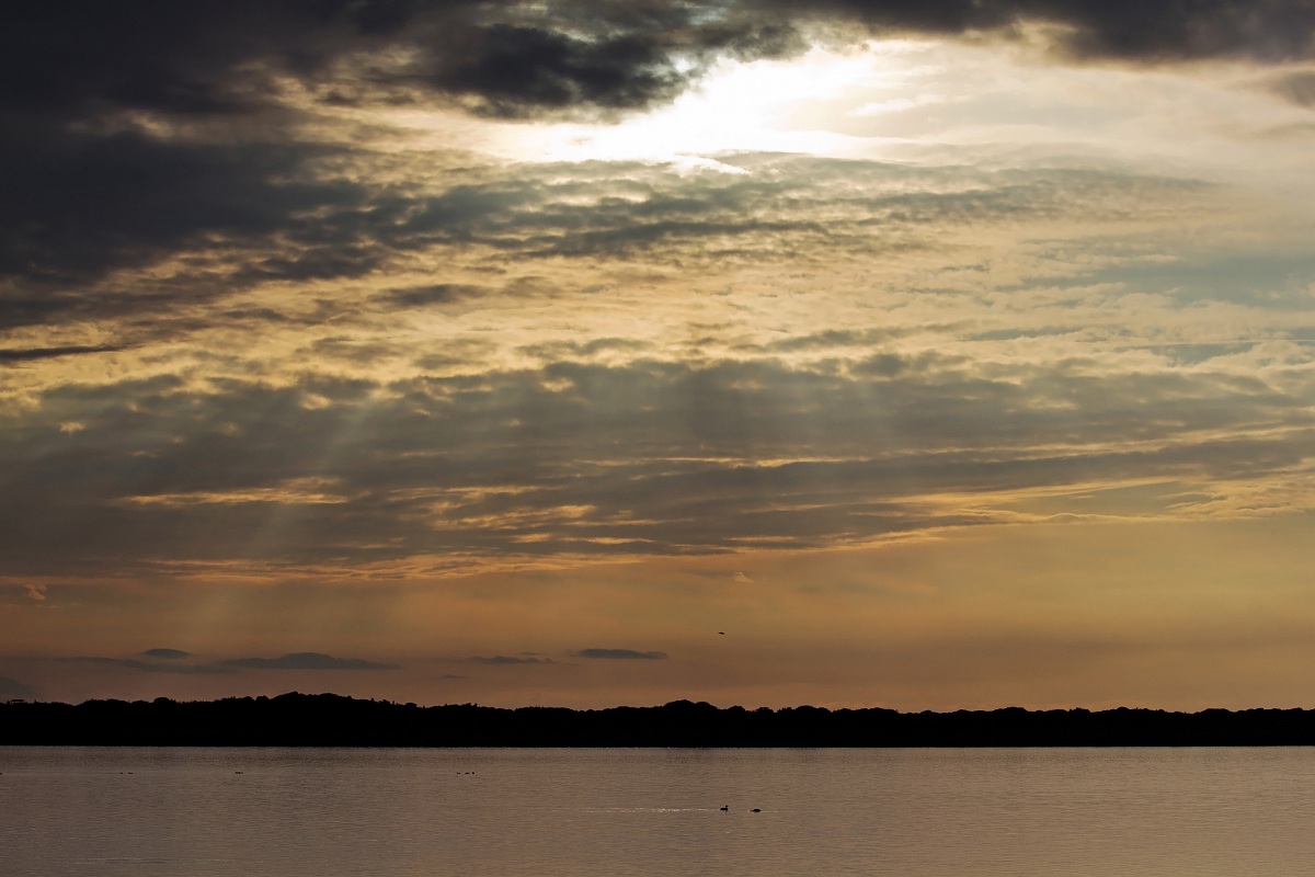 Sunset on Lake Fogliano