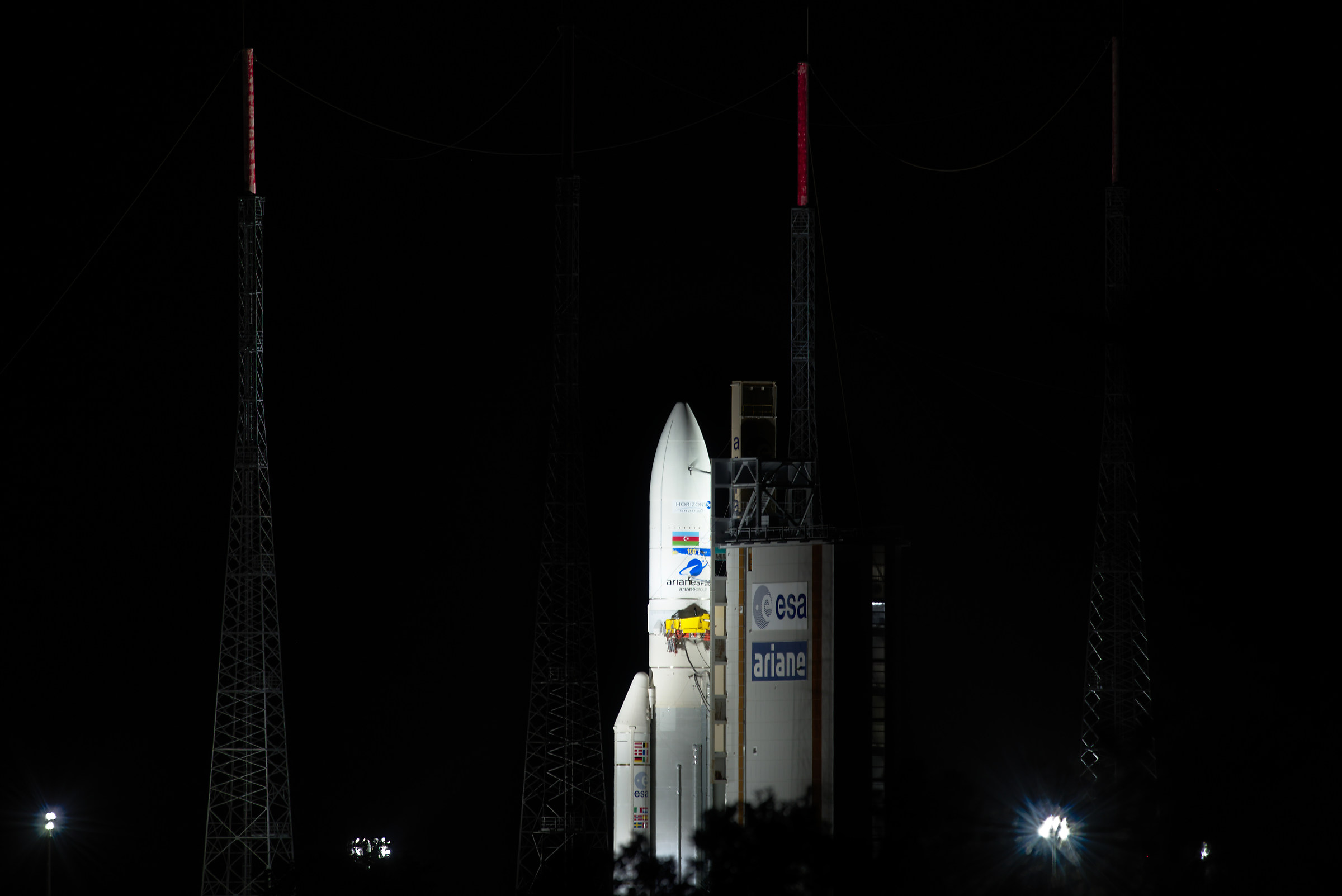 Ariane 5 night before launch