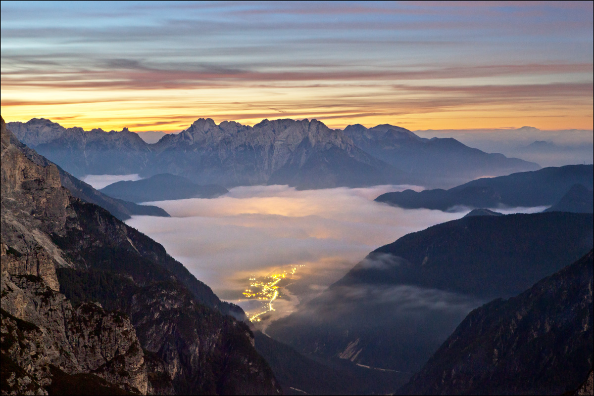 Auronzo through the clouds