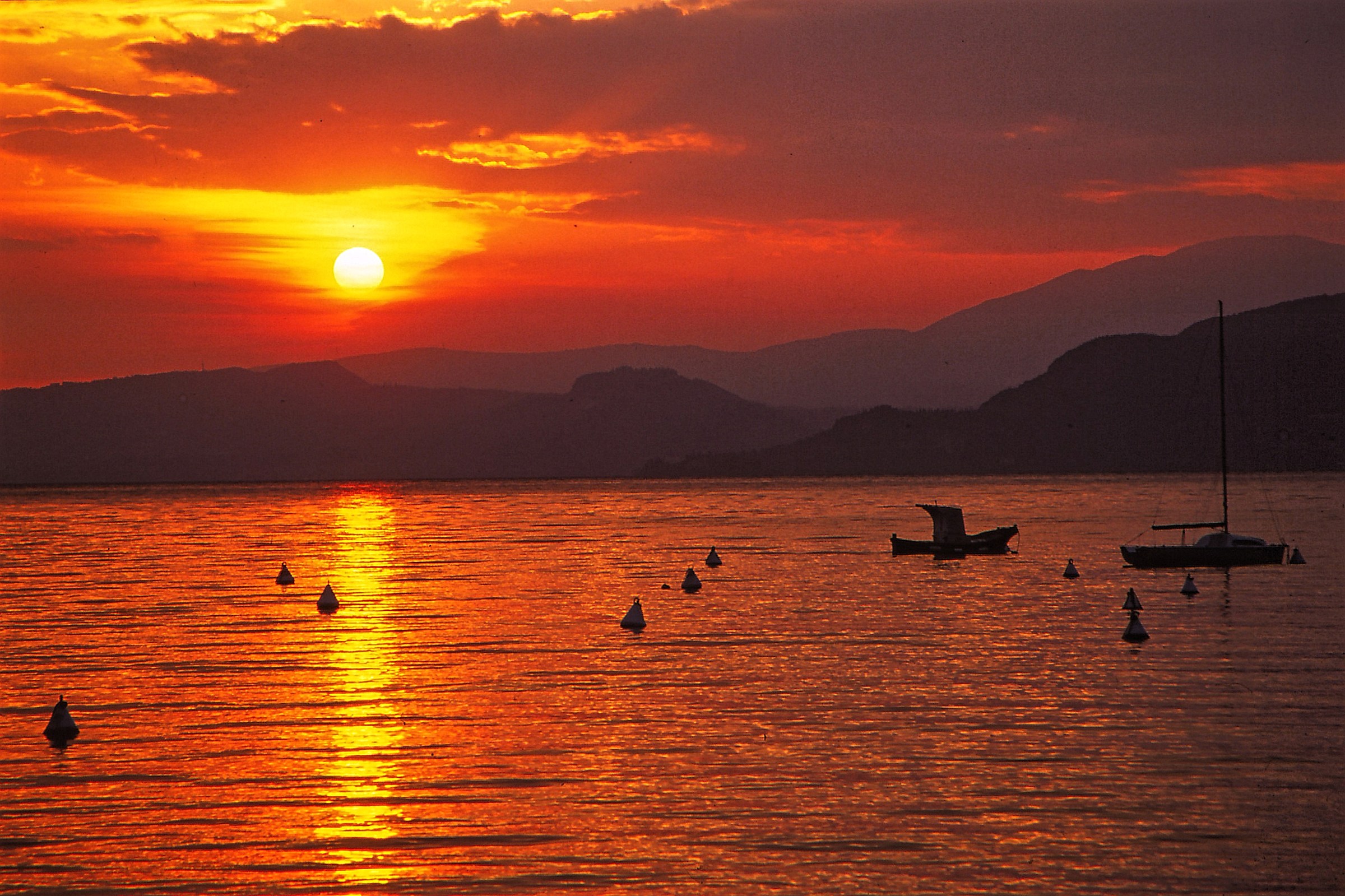 Alba on Lake Portese. Lake. Of Garda