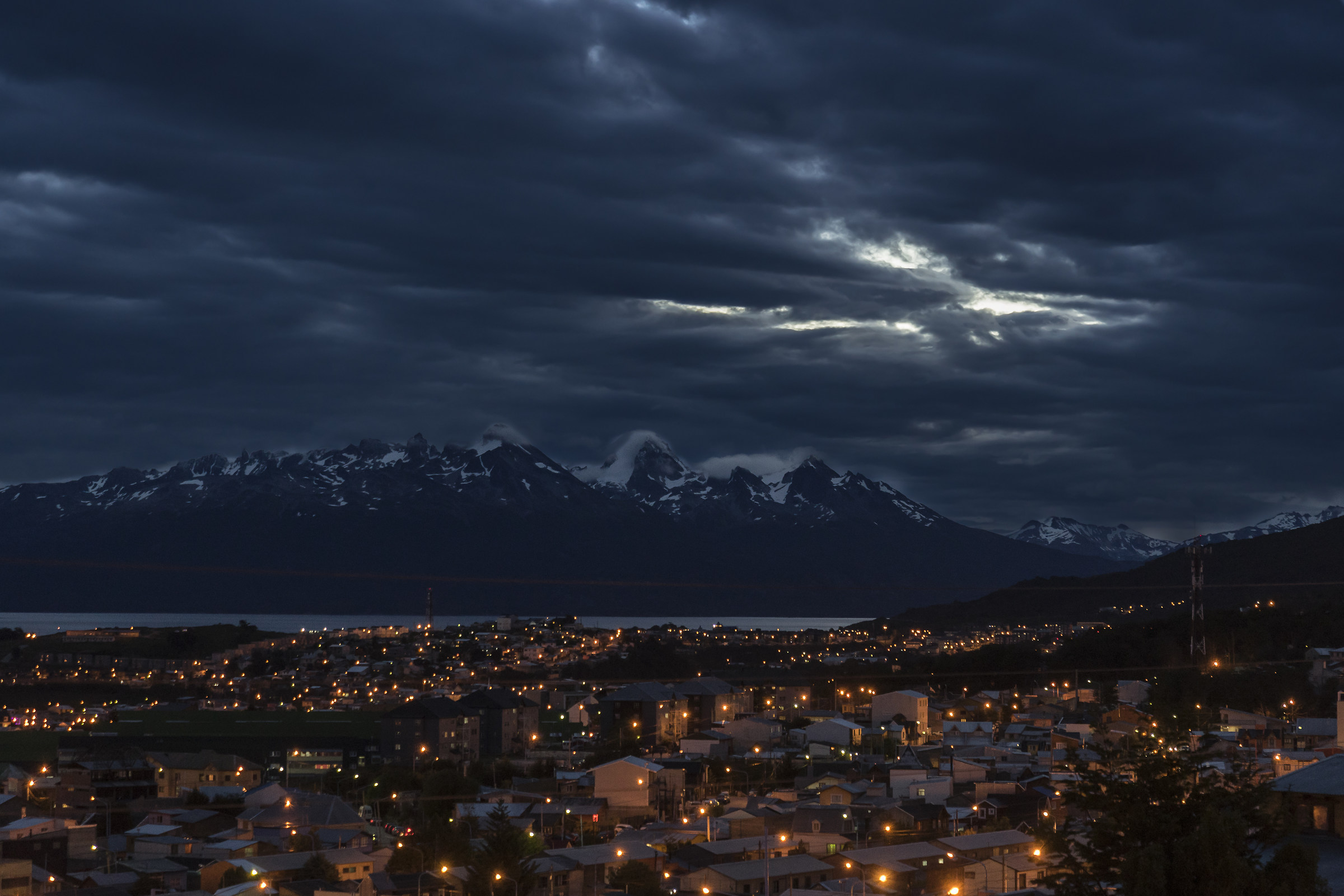 Midnight Lights in Ushuaia