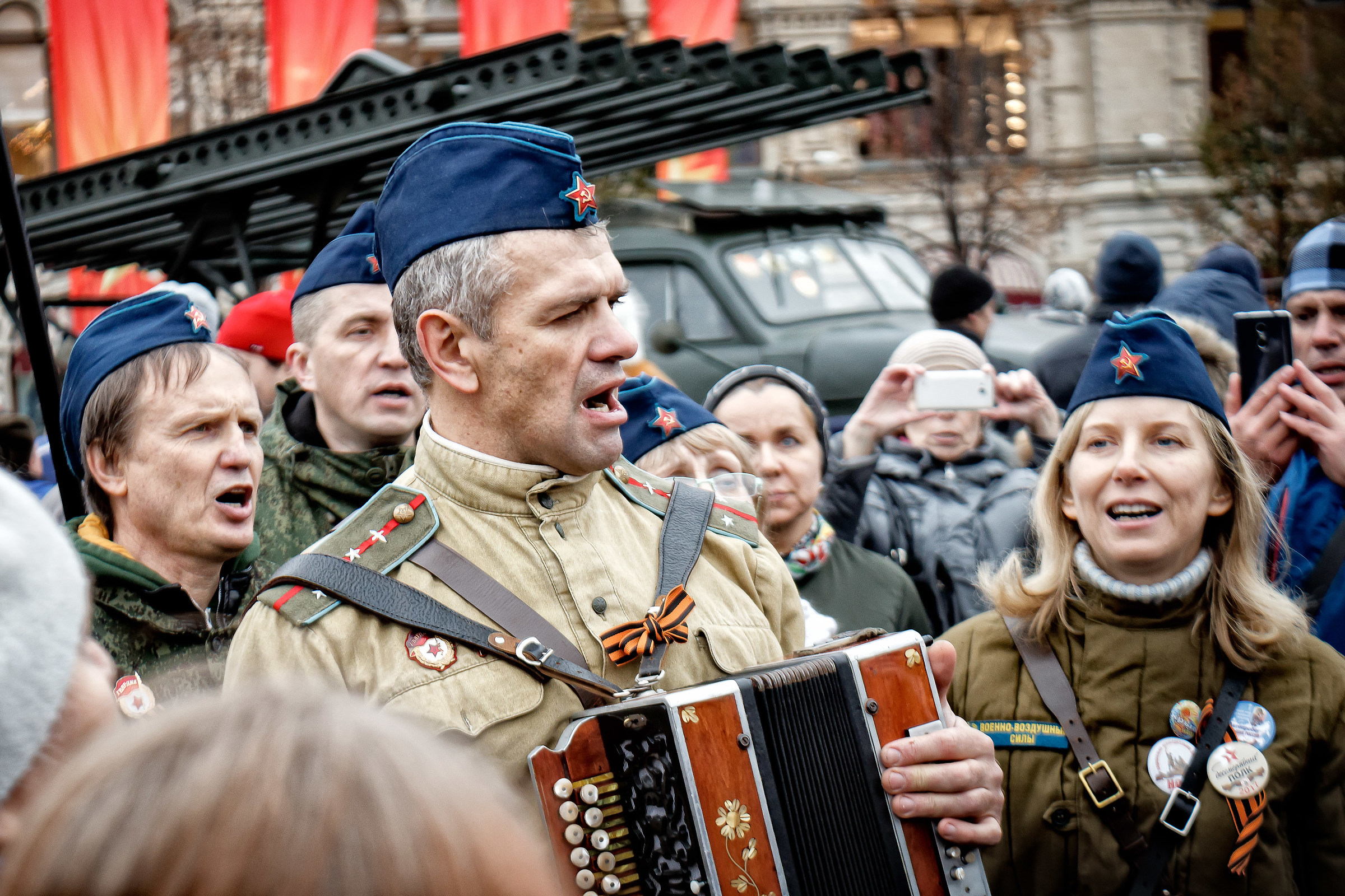 Russian folk songs in Red Square