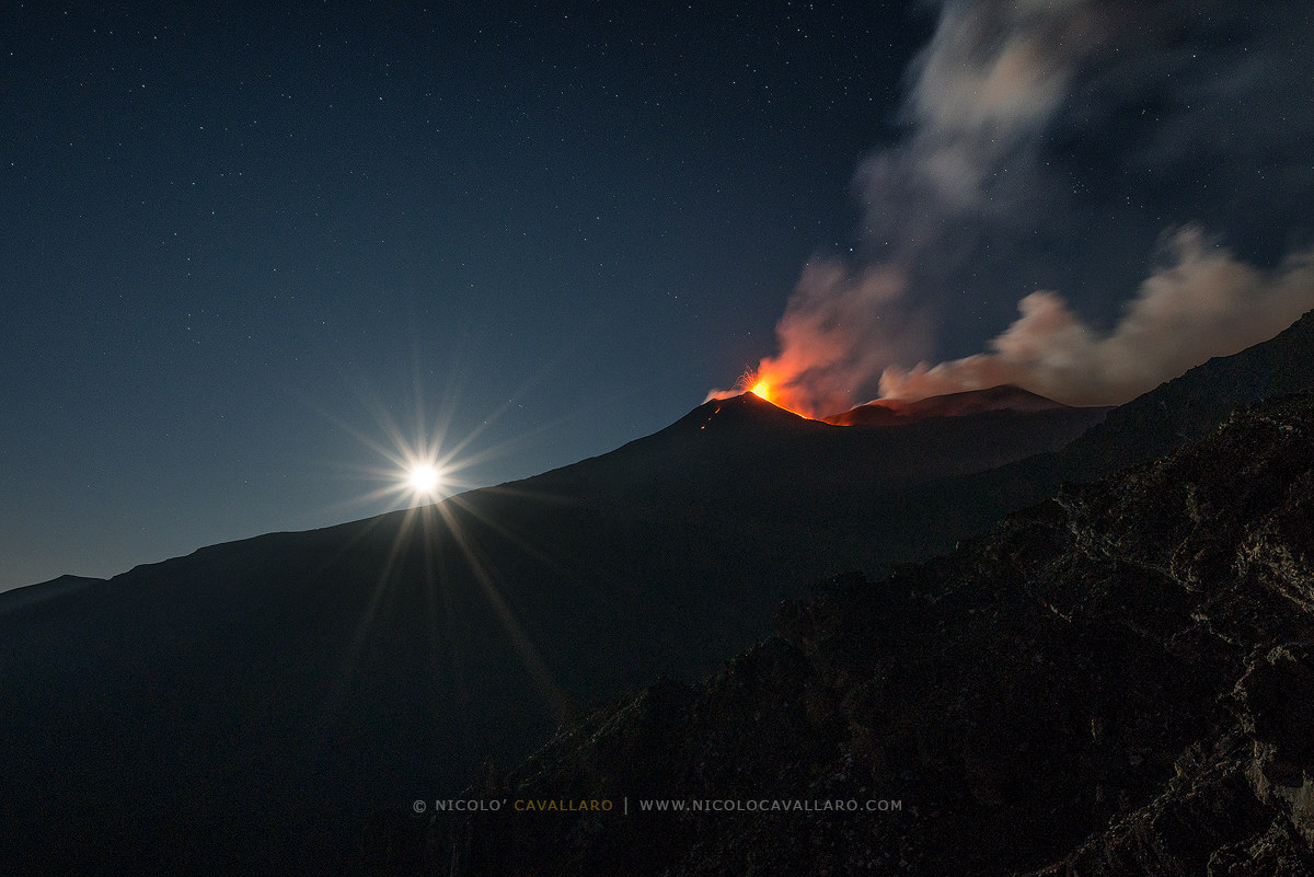Etna - Moonset