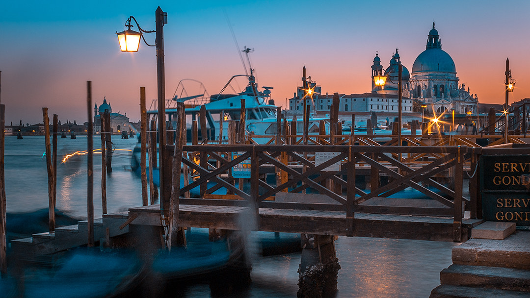 sunset in Venice