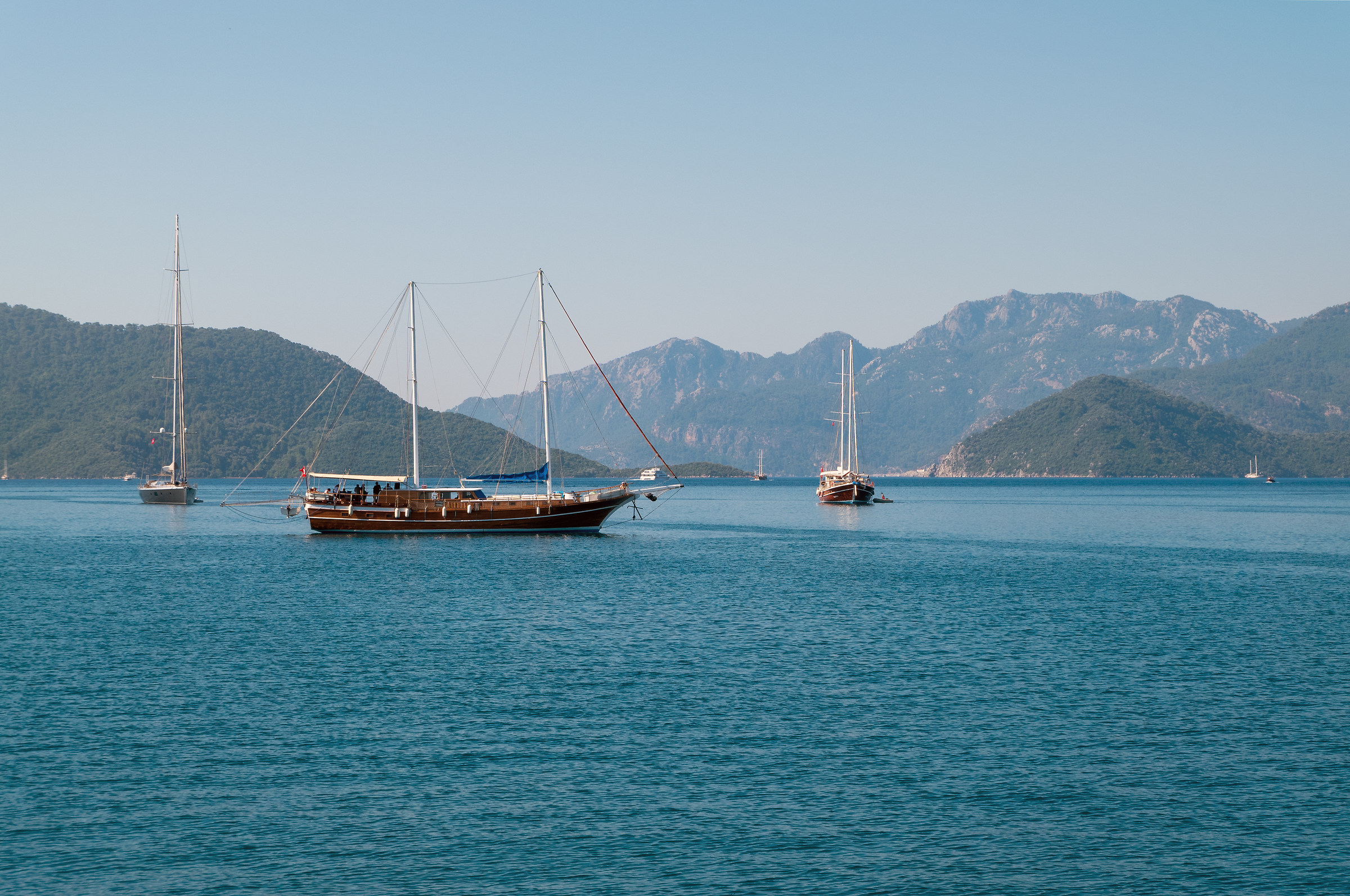 Yachts sul mare a Marmaris, Turchia