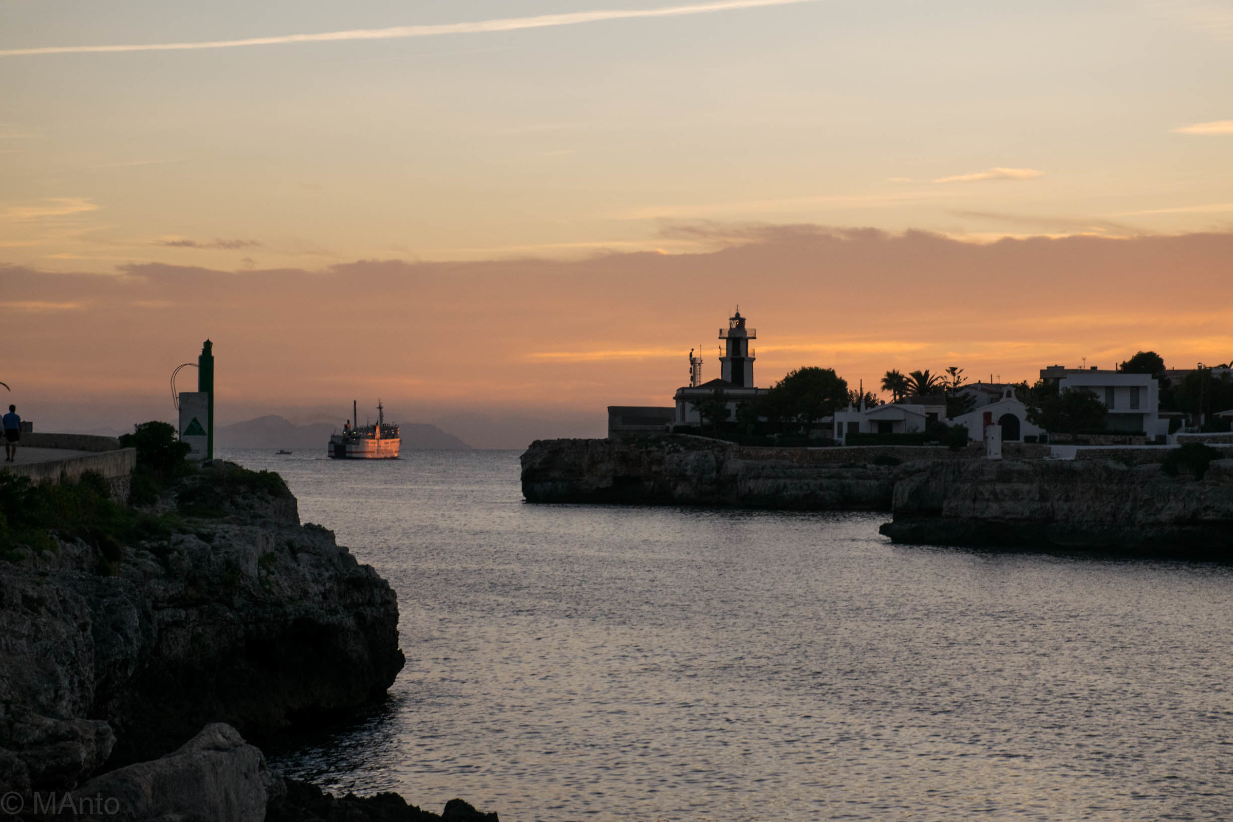 Ciudadela porto al tramonto