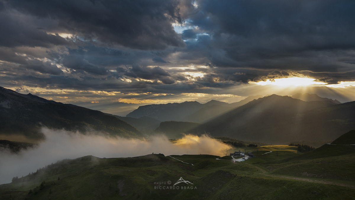 Blades of Light at sunset