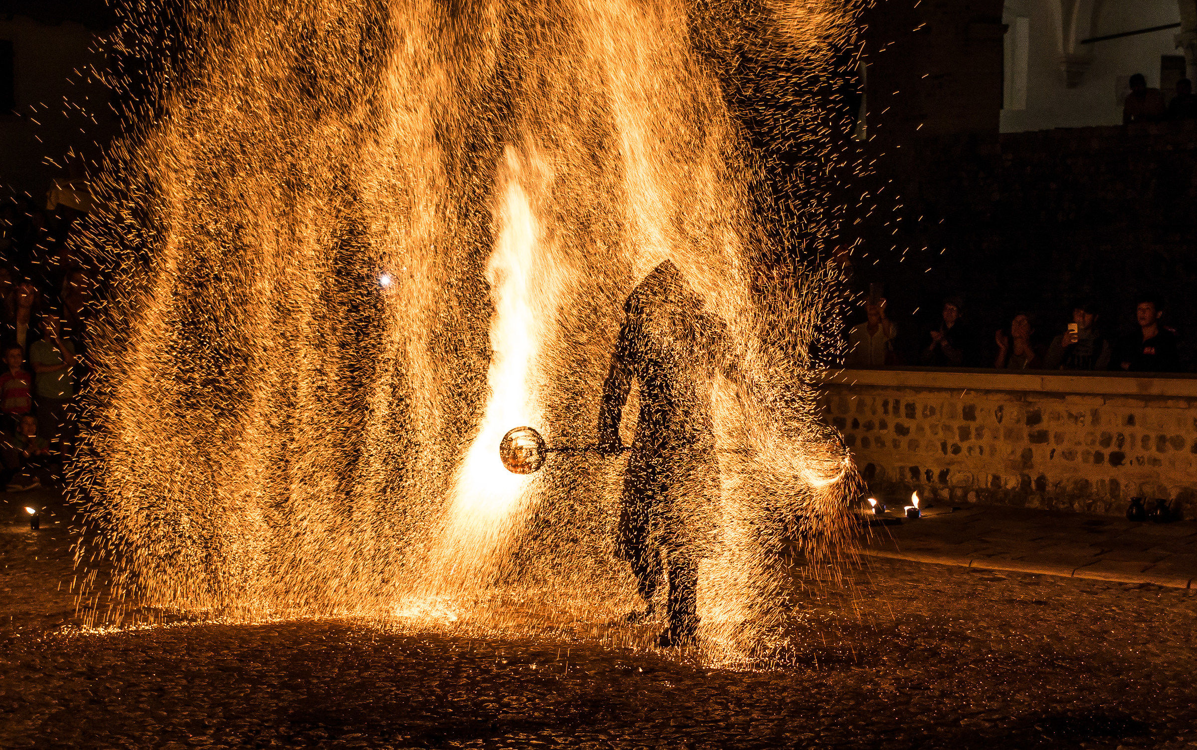 Medieval commemoration of Valvasone-the Mangiafuoco
