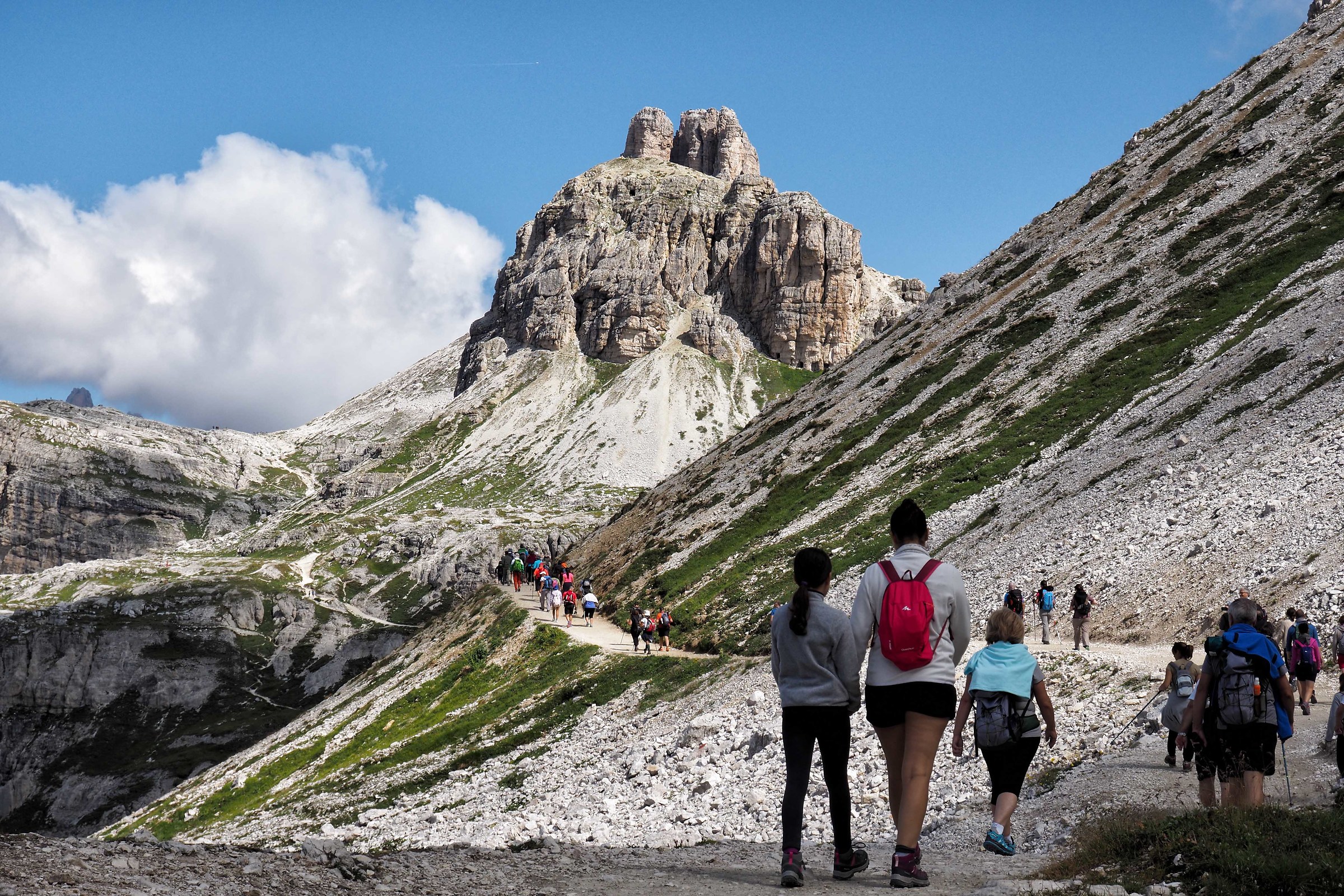 On the way to the Locatelli refuge