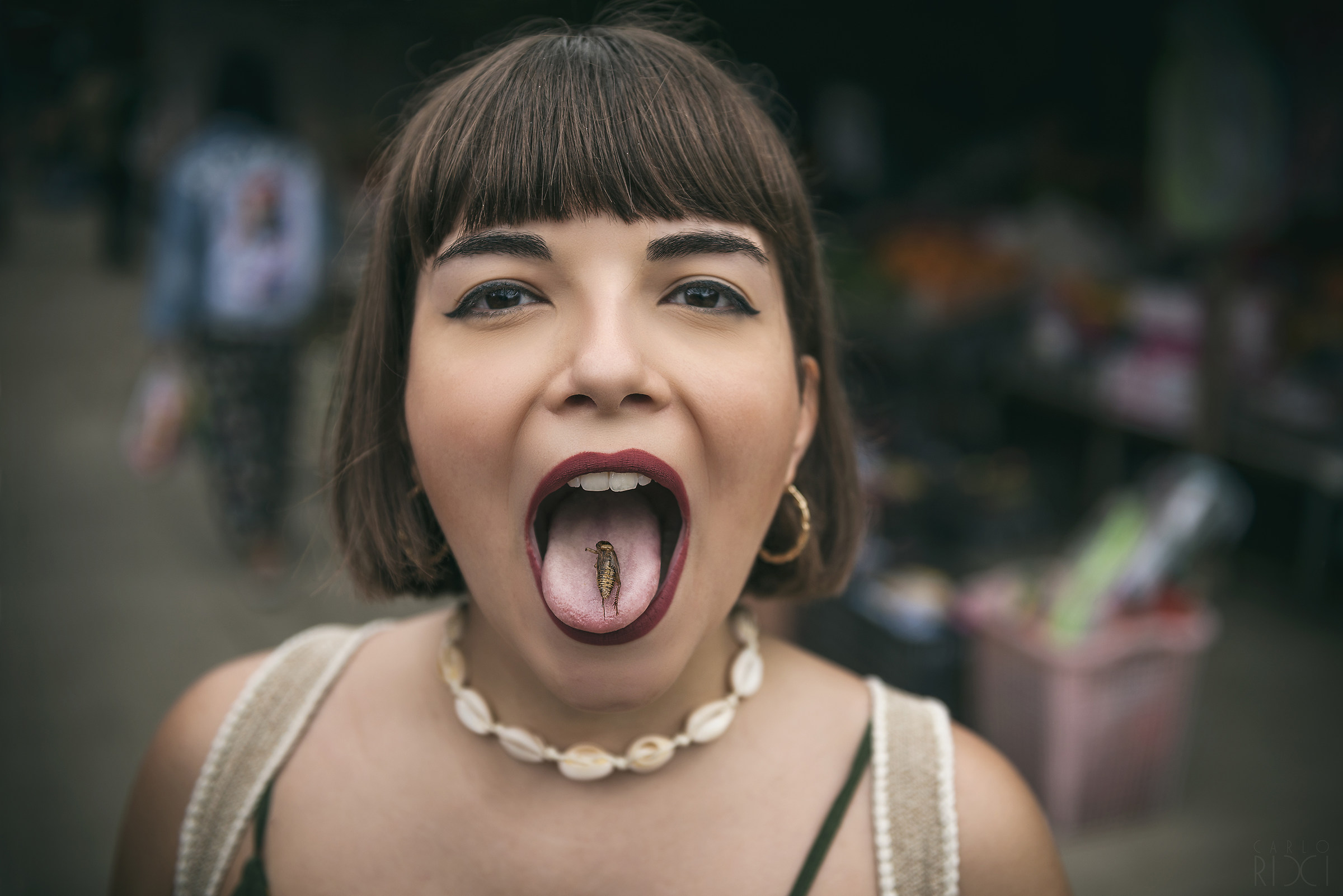 A pranzo, grilli fritti