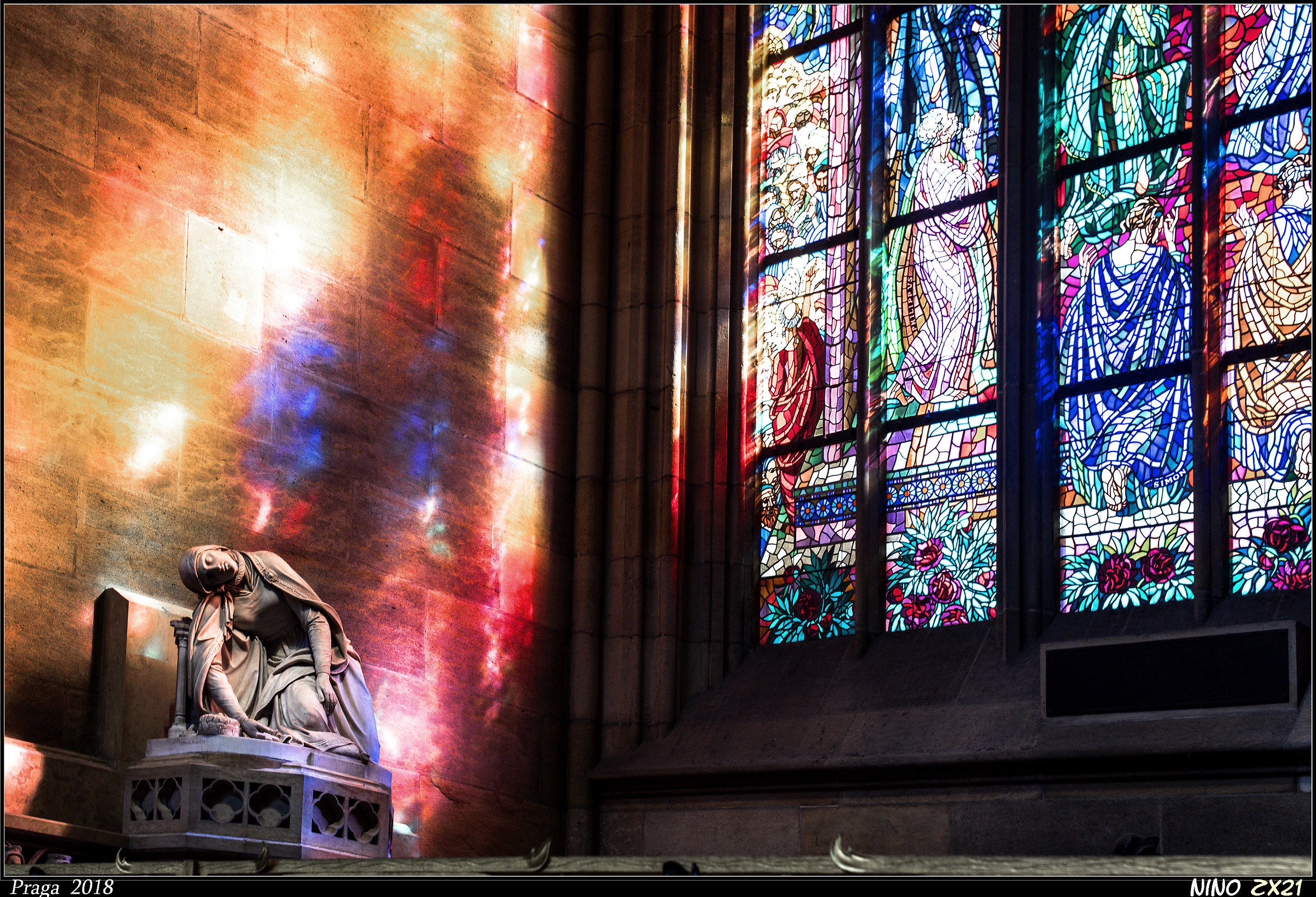 prague, interior of the Cathedral.