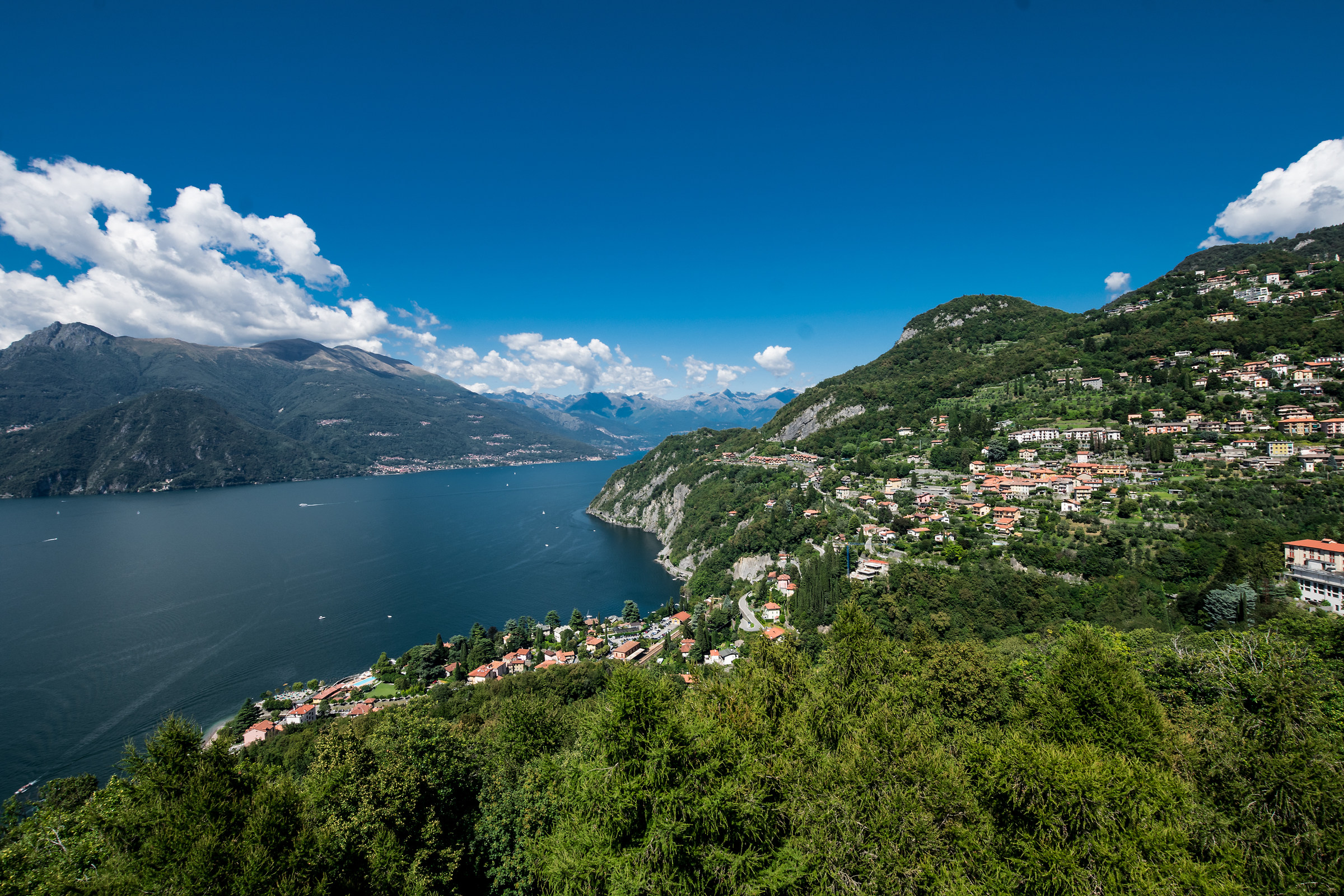 Lake Como seen from the castle of Vezio