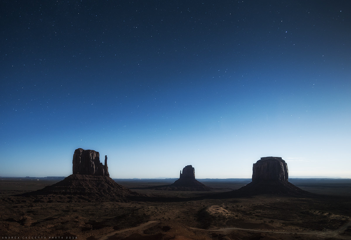 Moonlight on Monument Valley