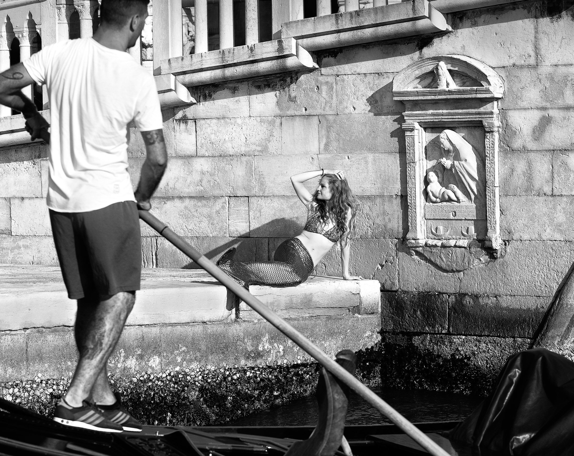 A mermaid in Venice, August, 2018.