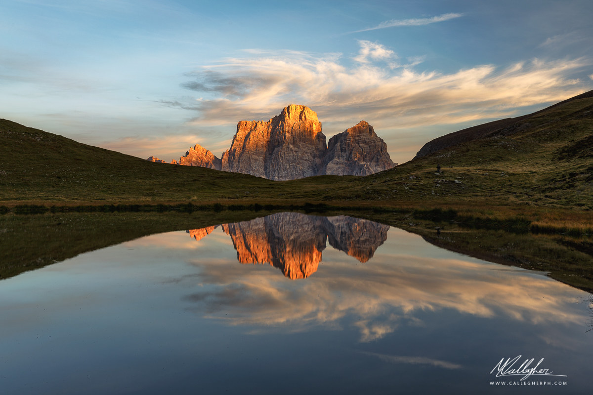 Last light on the Pelmo