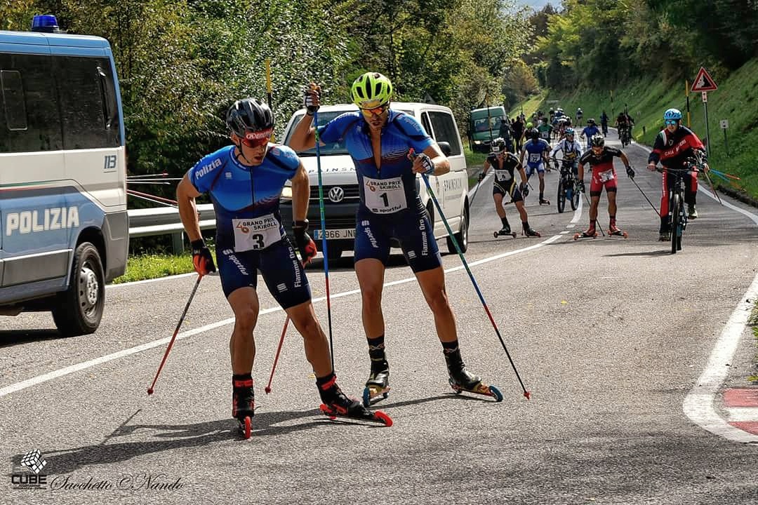Nockler and Pilgrim Skiroll Pedavena cross D'aune (bl)