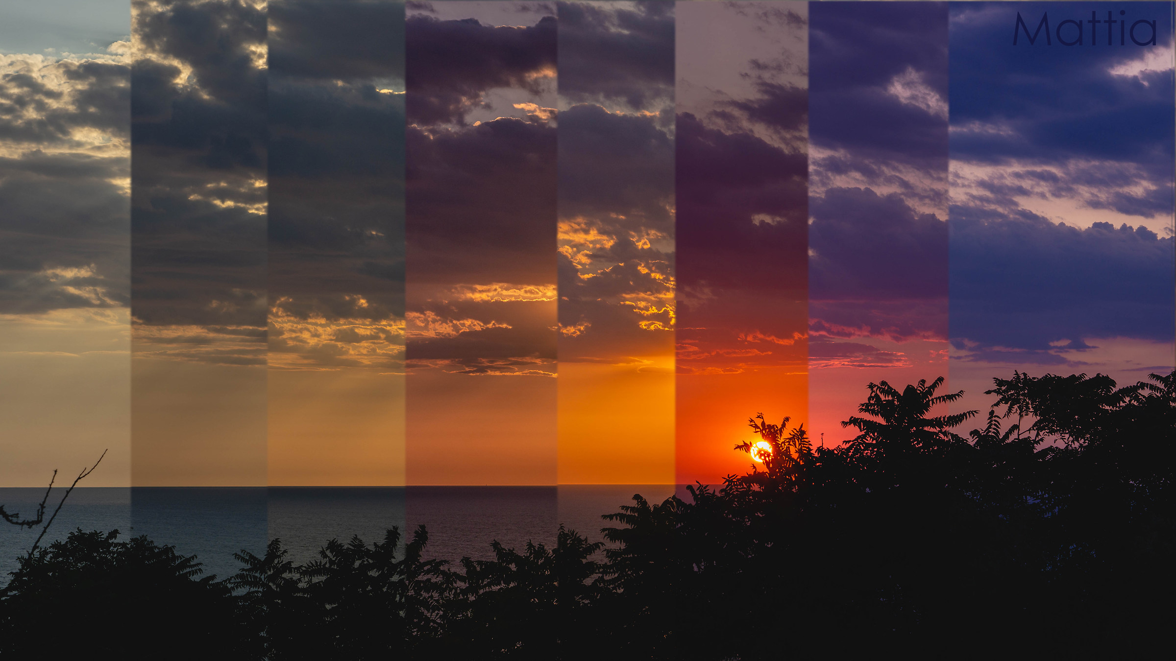 un tramonto in 8 scatti