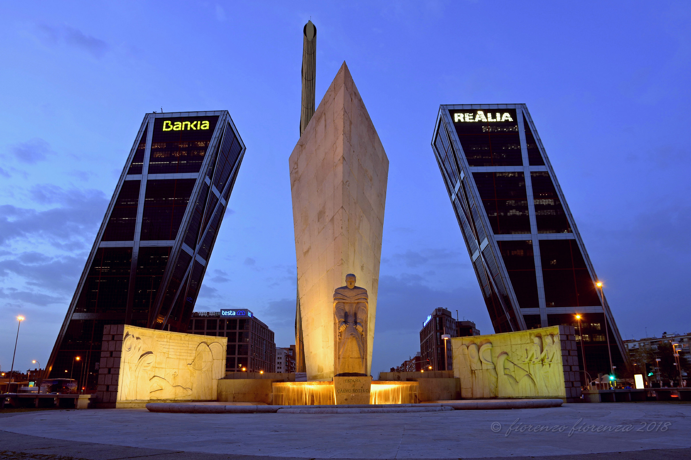 Blue Hour at Plaza de Castilla