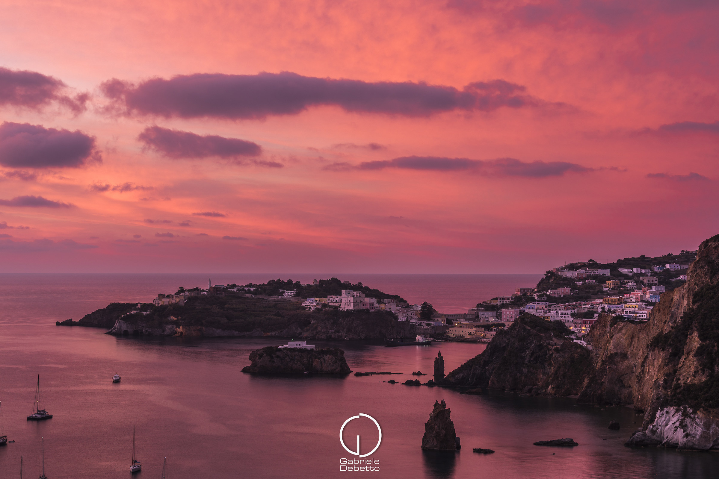 Alba sull'isola di Ponza