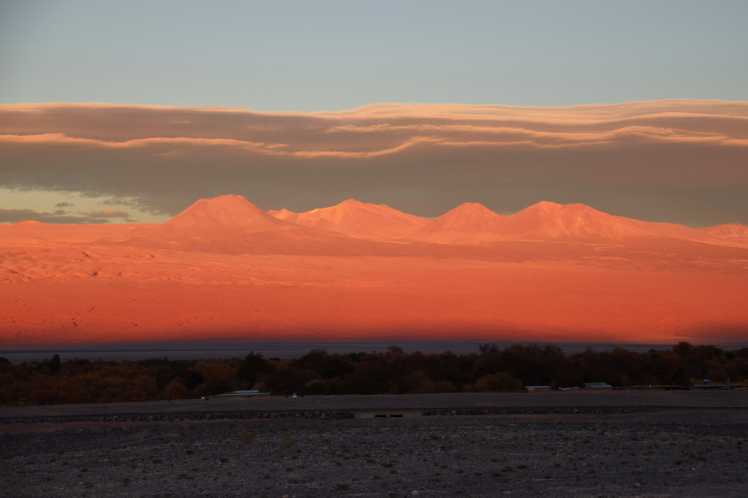 tramonto sulla valle della luna