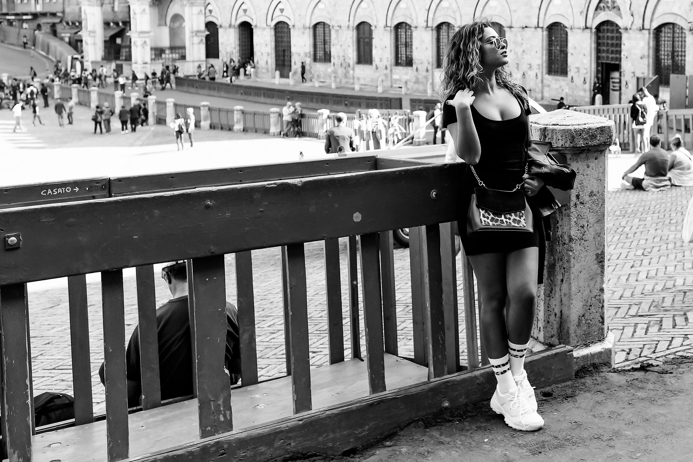 The girl from the field square