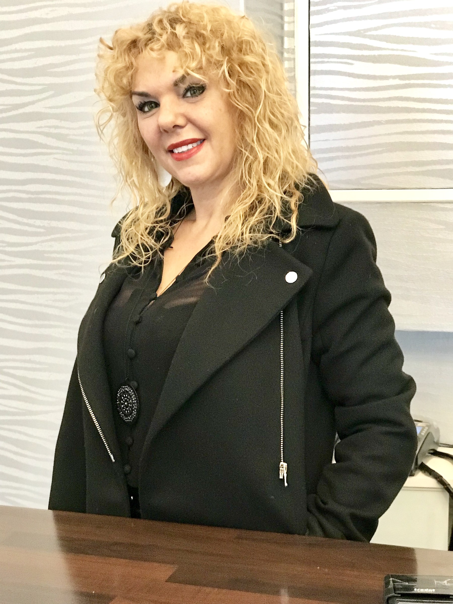 Dental whitening operator.