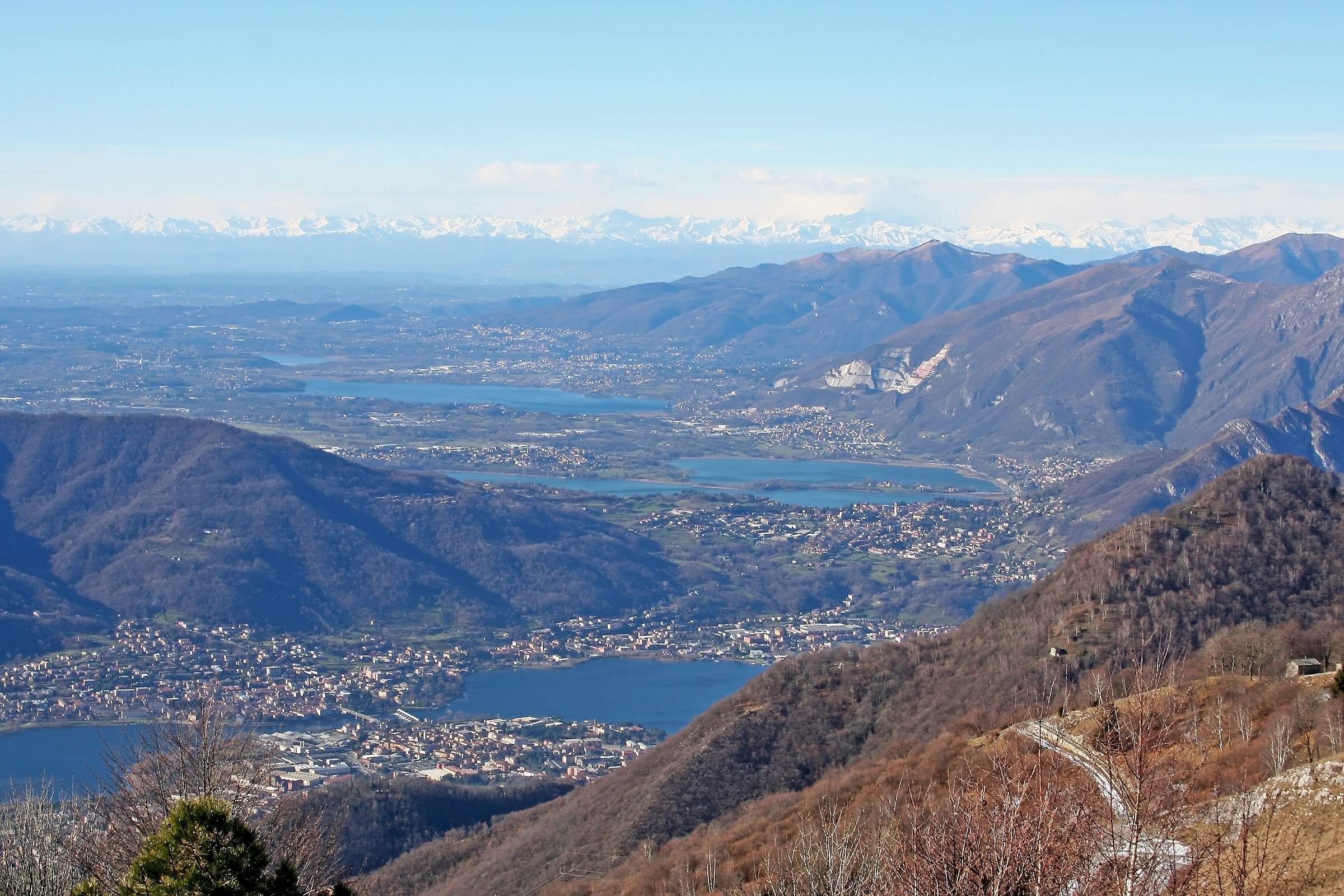 Panoramic view Lecco and Brianza