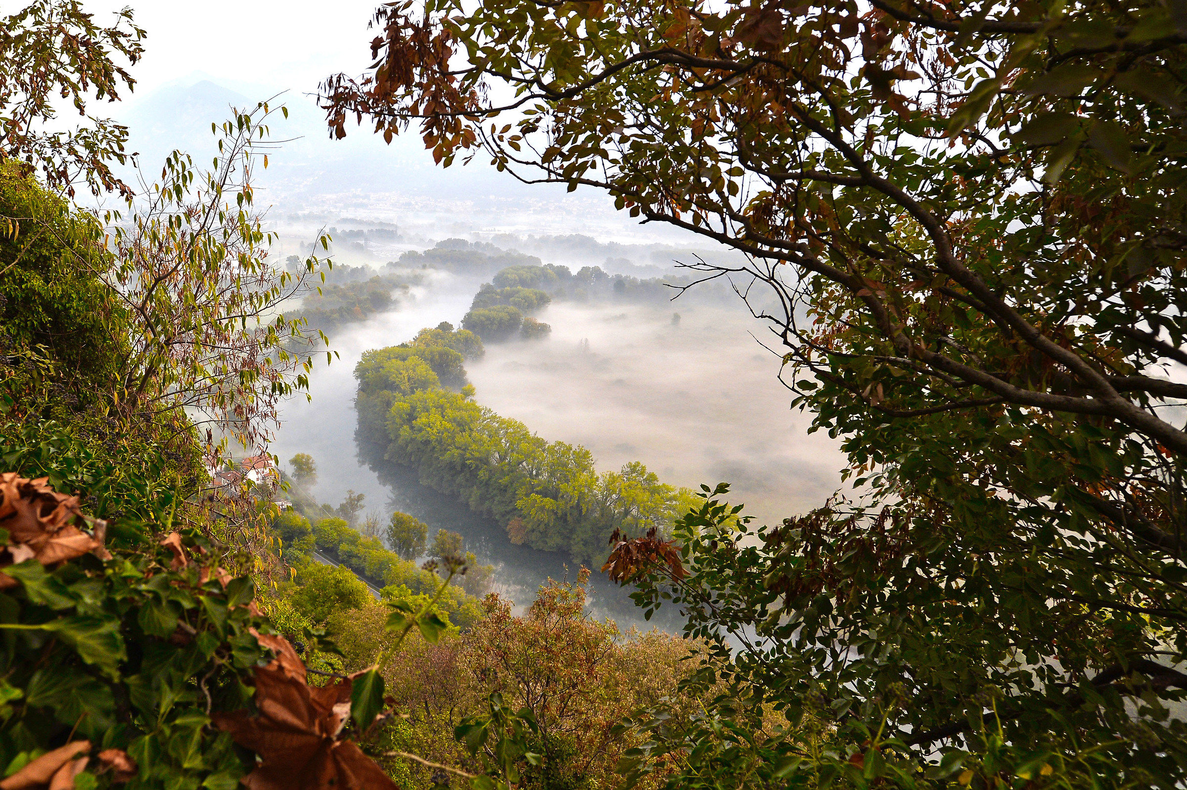 nebbia sull'Adda alle prime luci