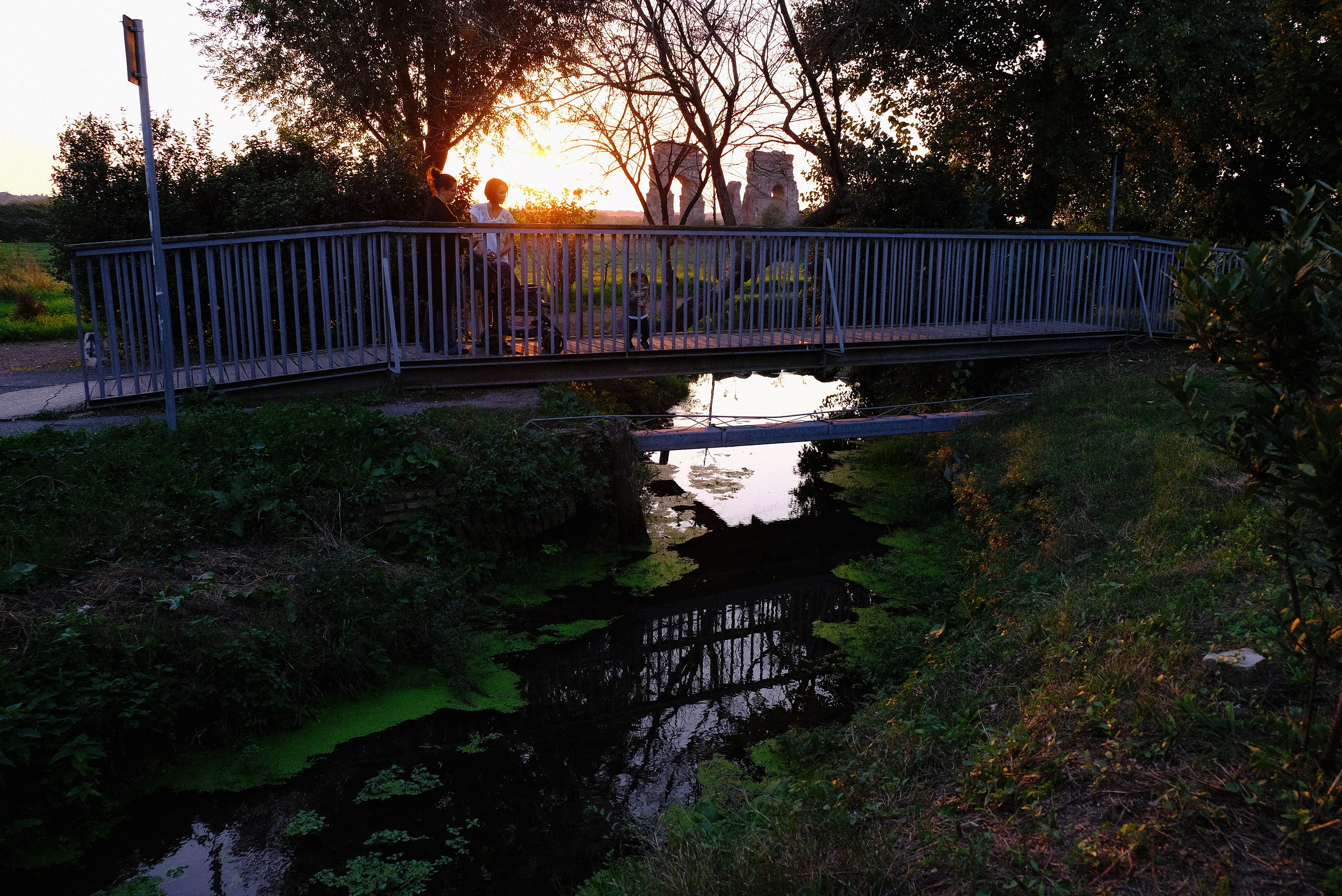 Sunset on the bridge