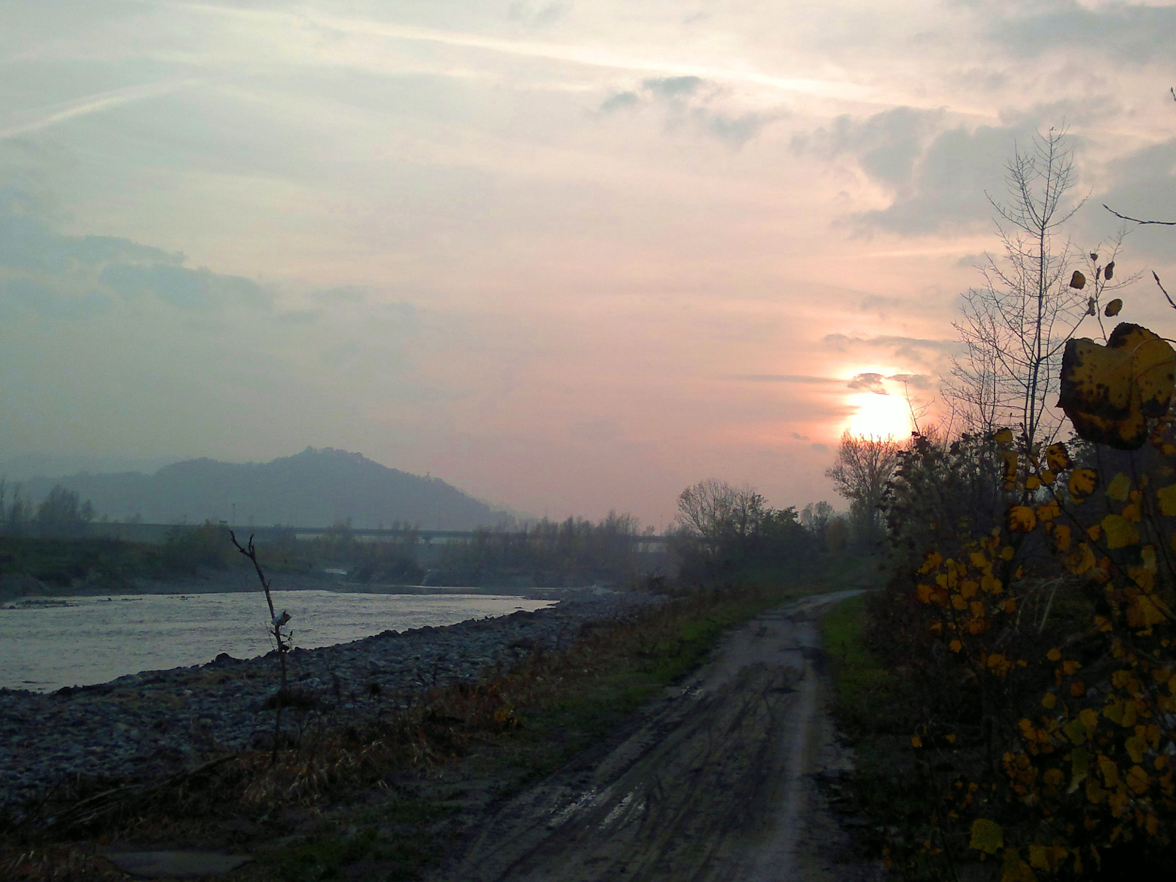 Sunset on the Secchia