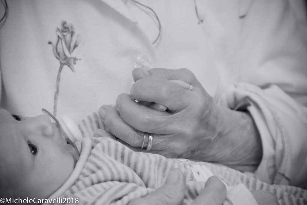 The great-grandmother sees for the first time her great-gran...