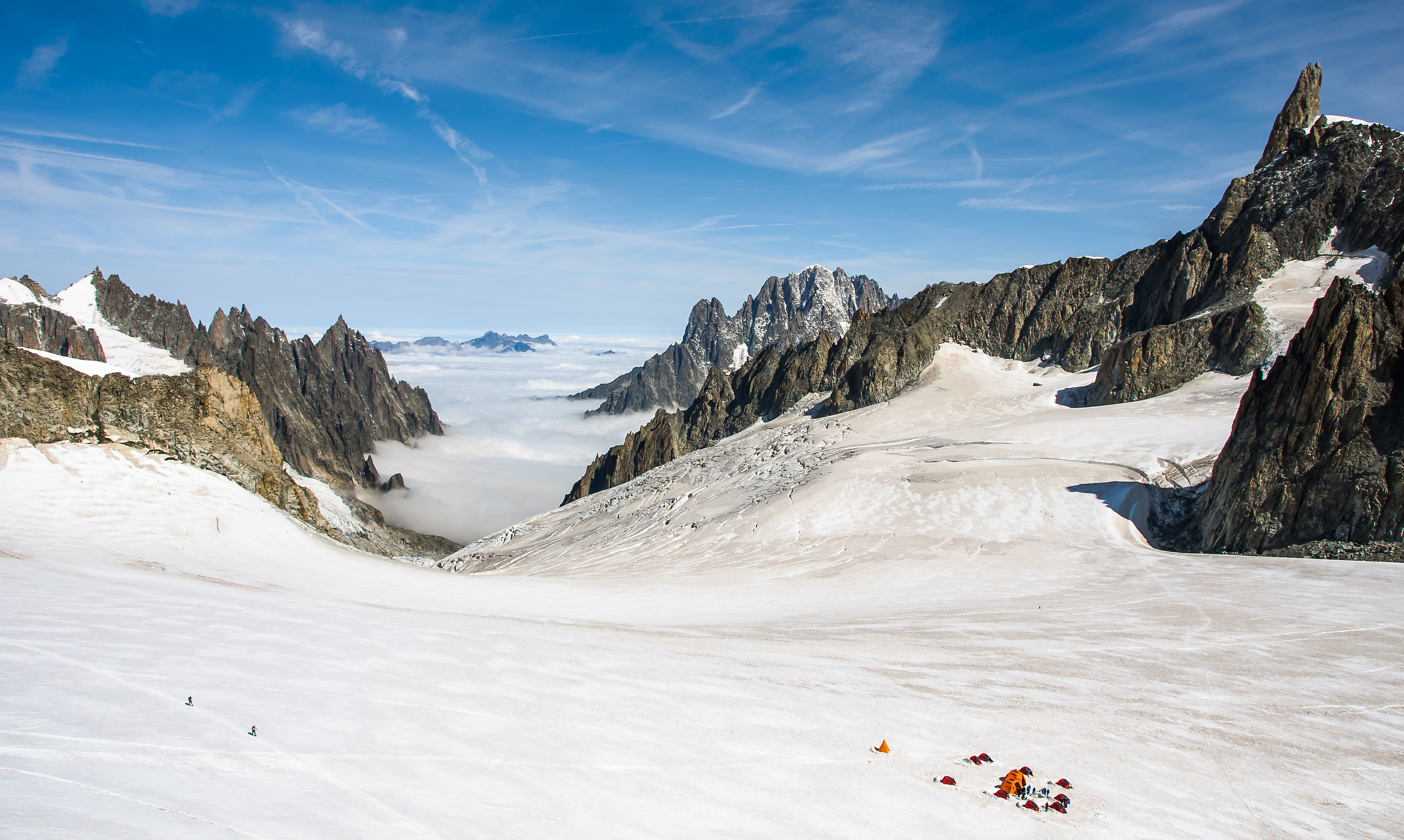 Base camp on the glacier