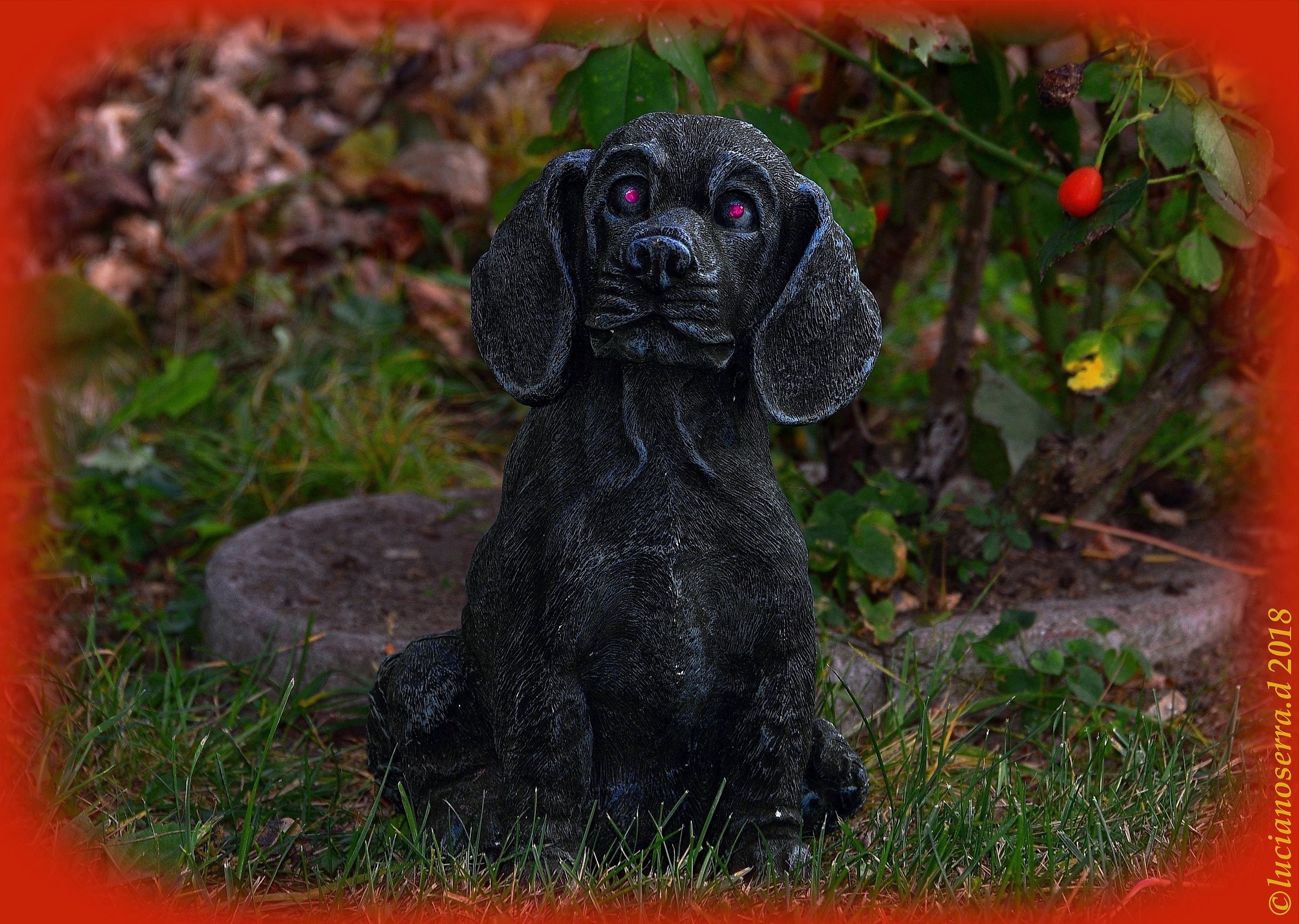 The tireless guardian of Halloween strawberries...