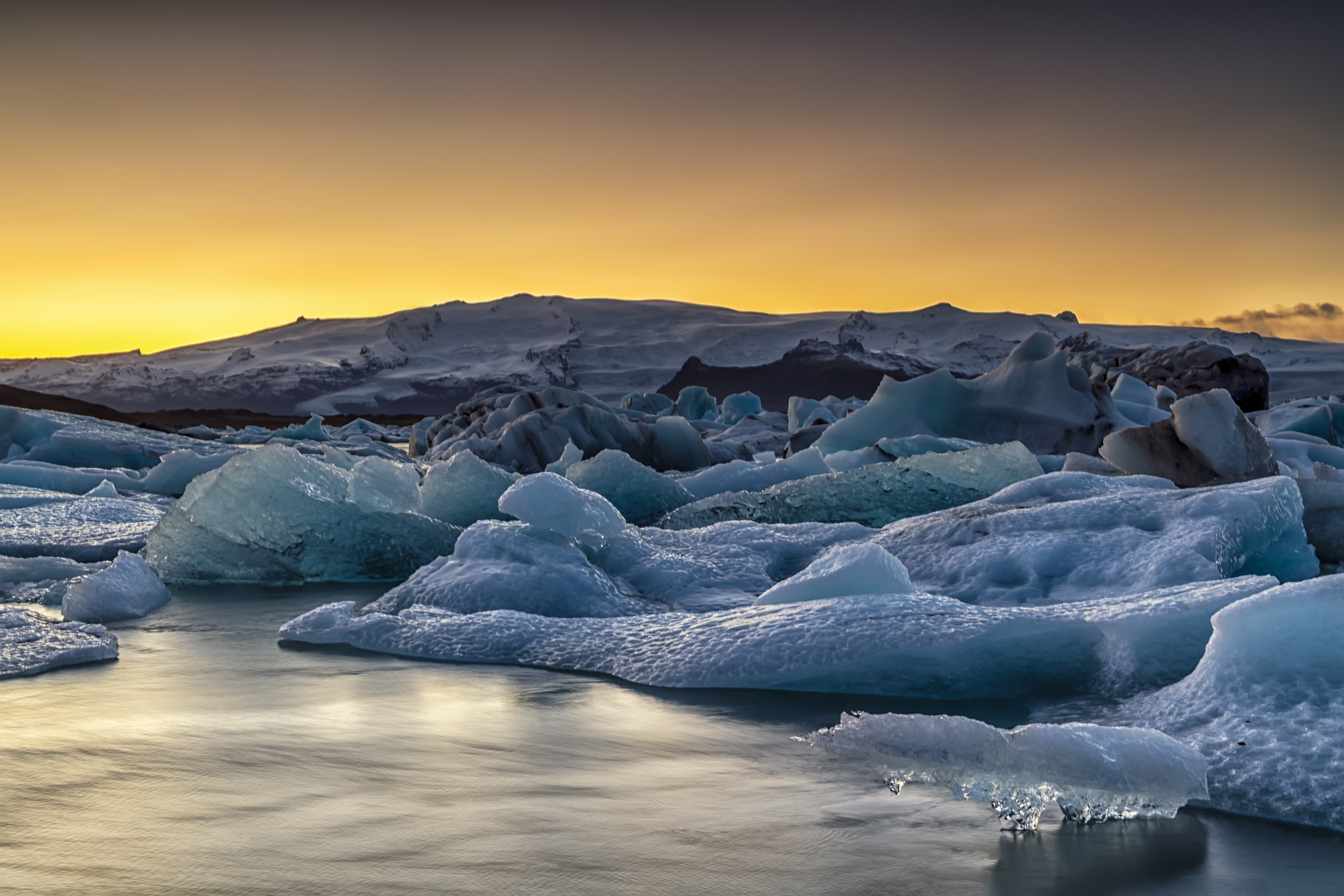 Tramonto a Jokulsarion